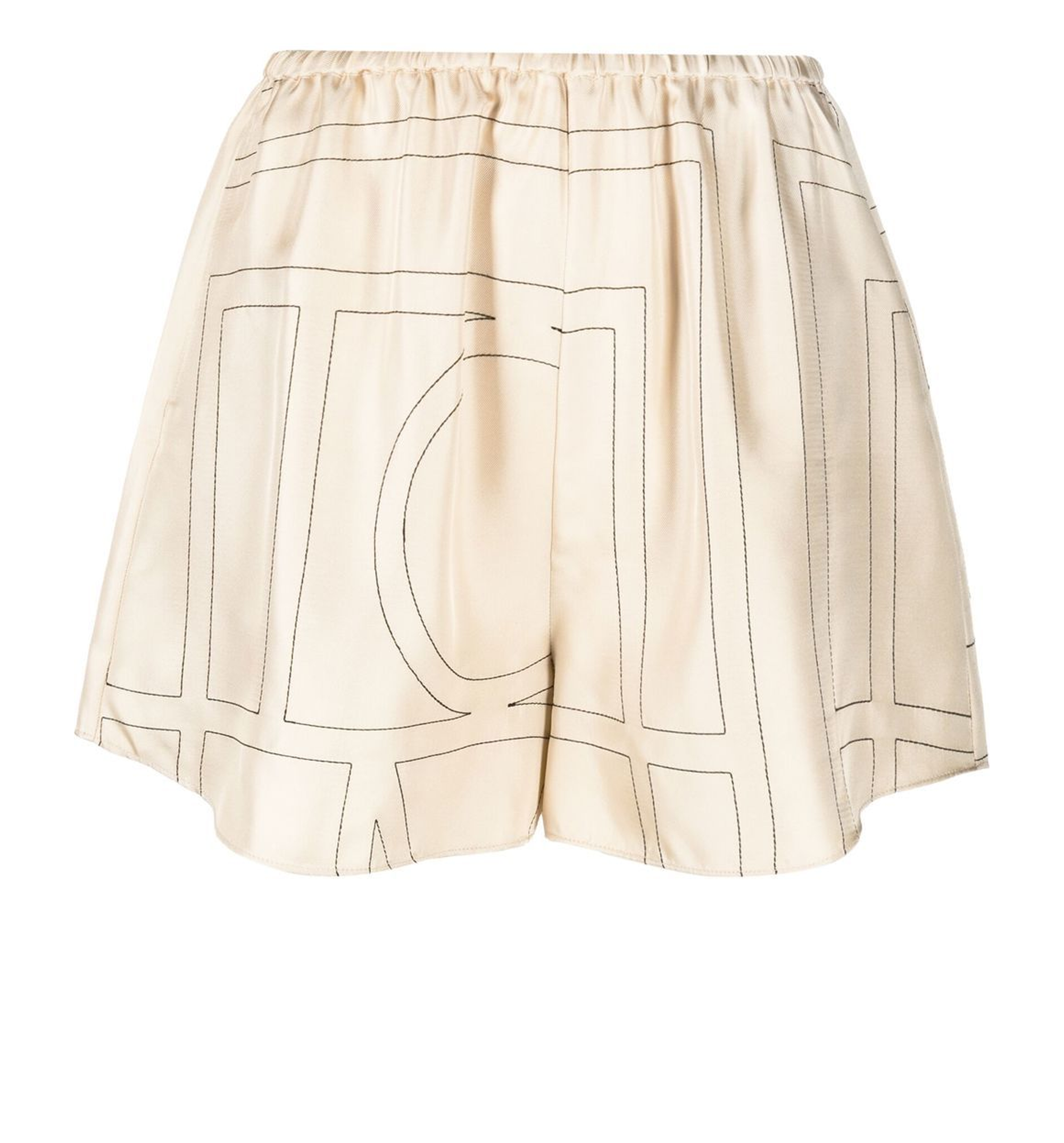 Monogram silk pj shorts