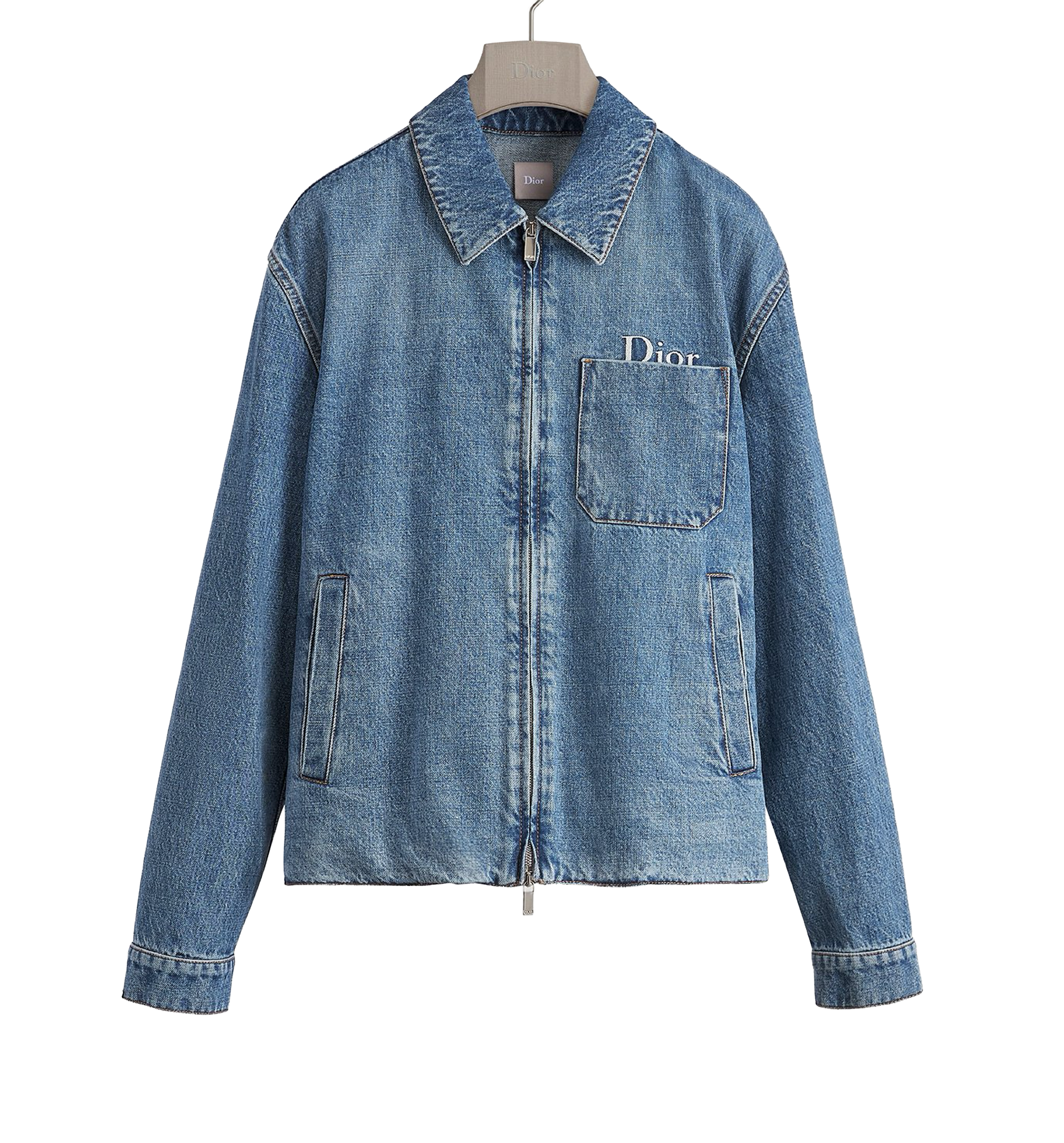 Zippered denim jacket
