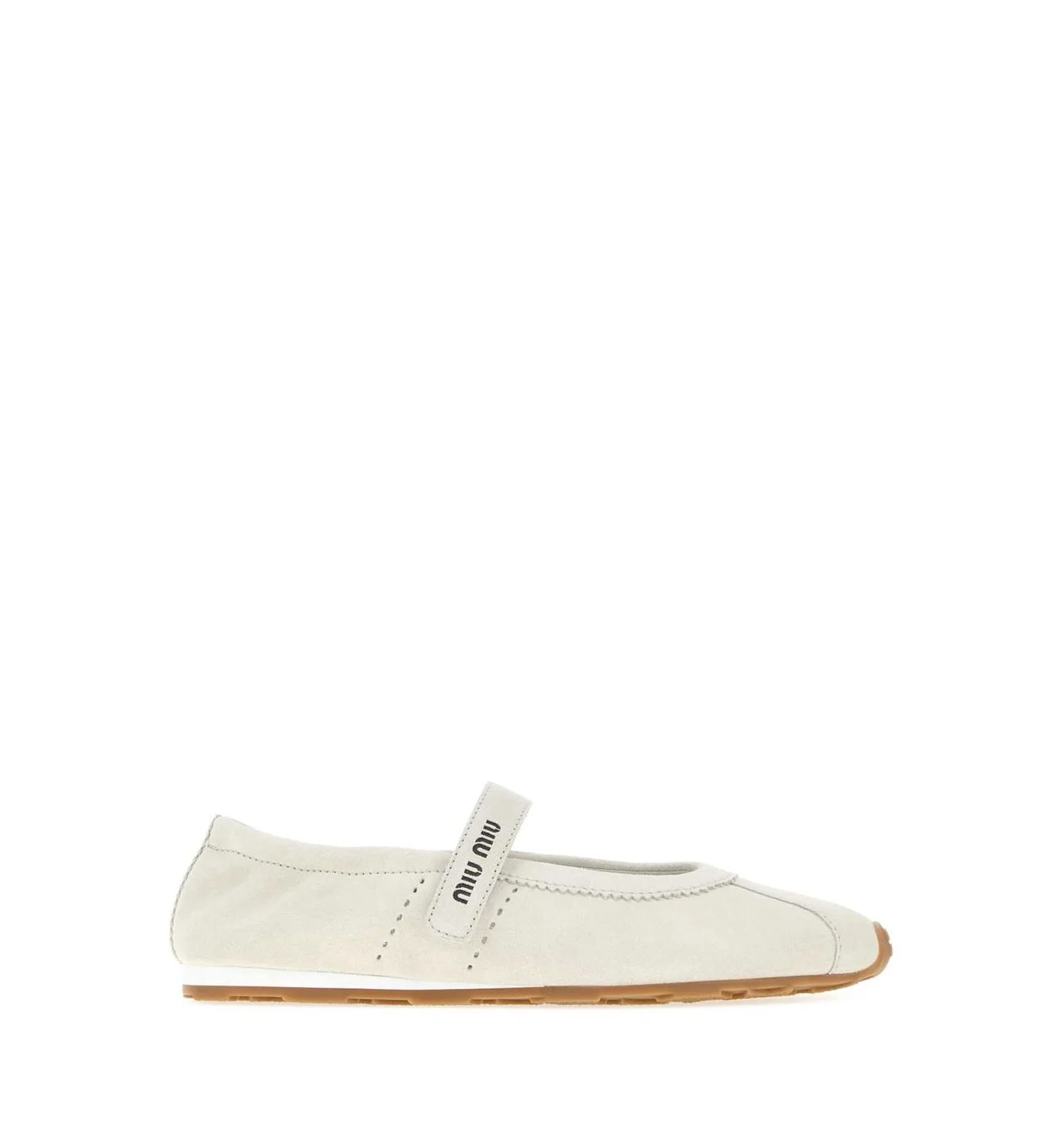 Miu Miu Round-Toe Strap Ballet Flats