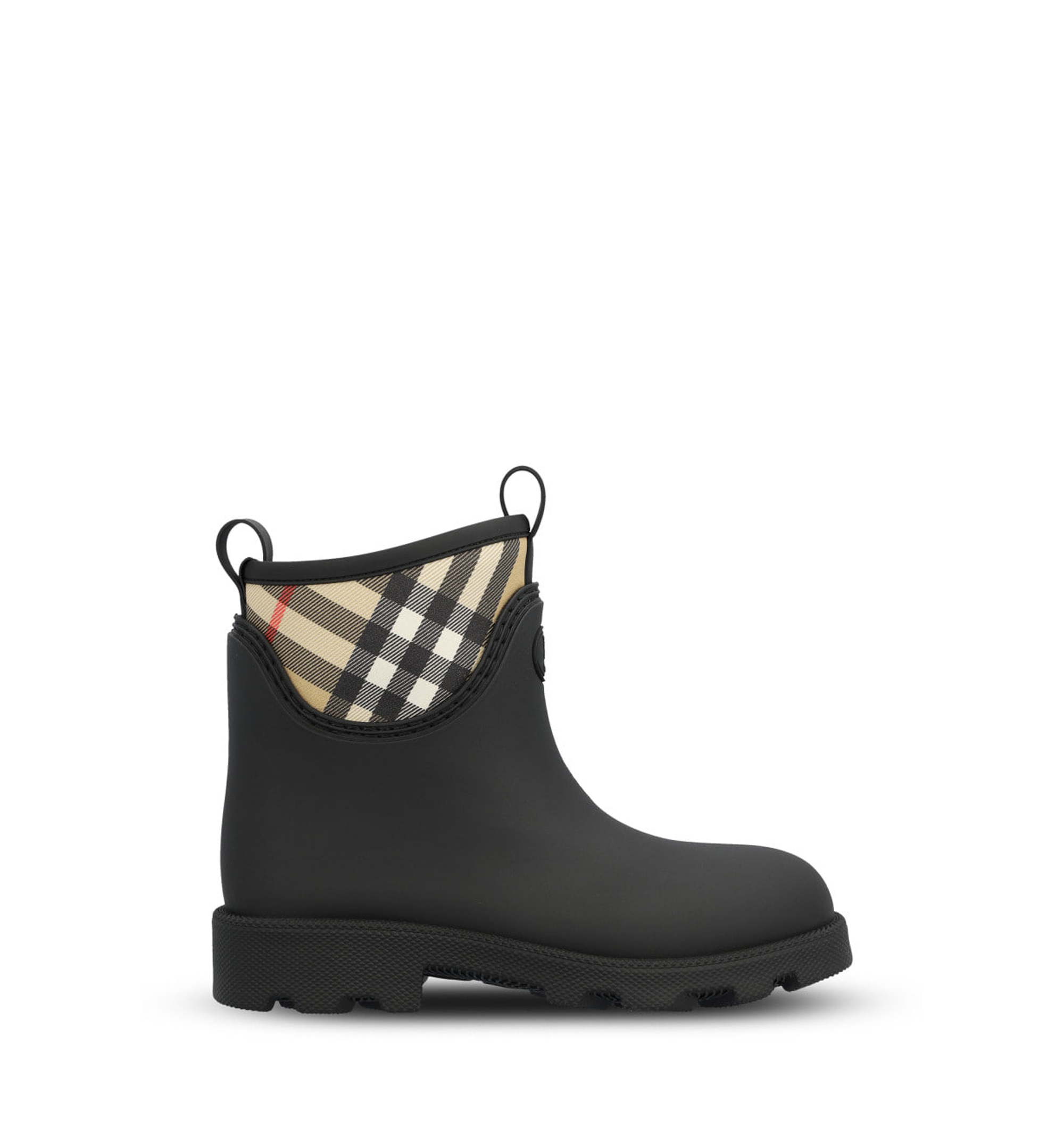 Rain boots with checkered details