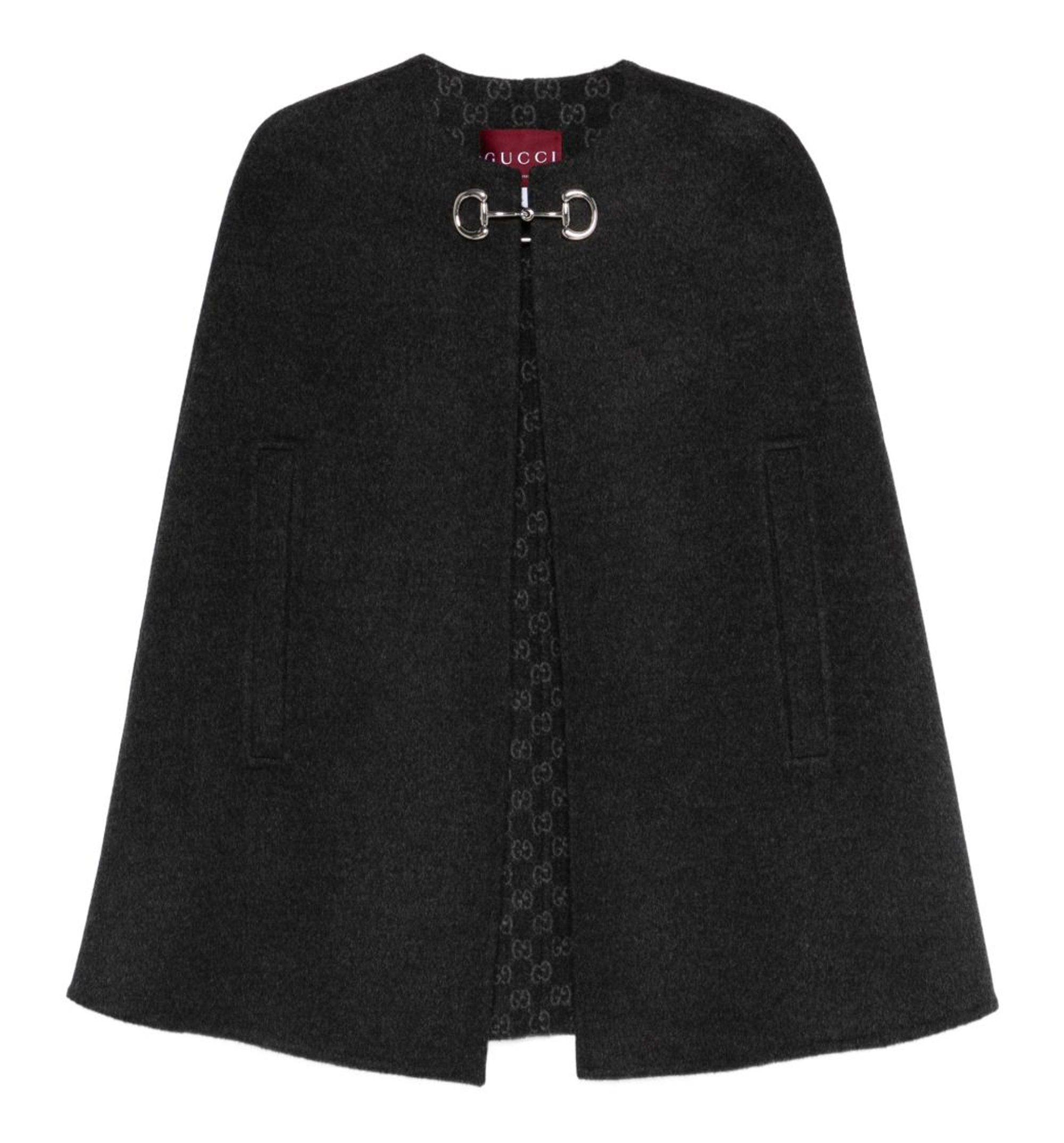 Silk wool cape with Horsebit