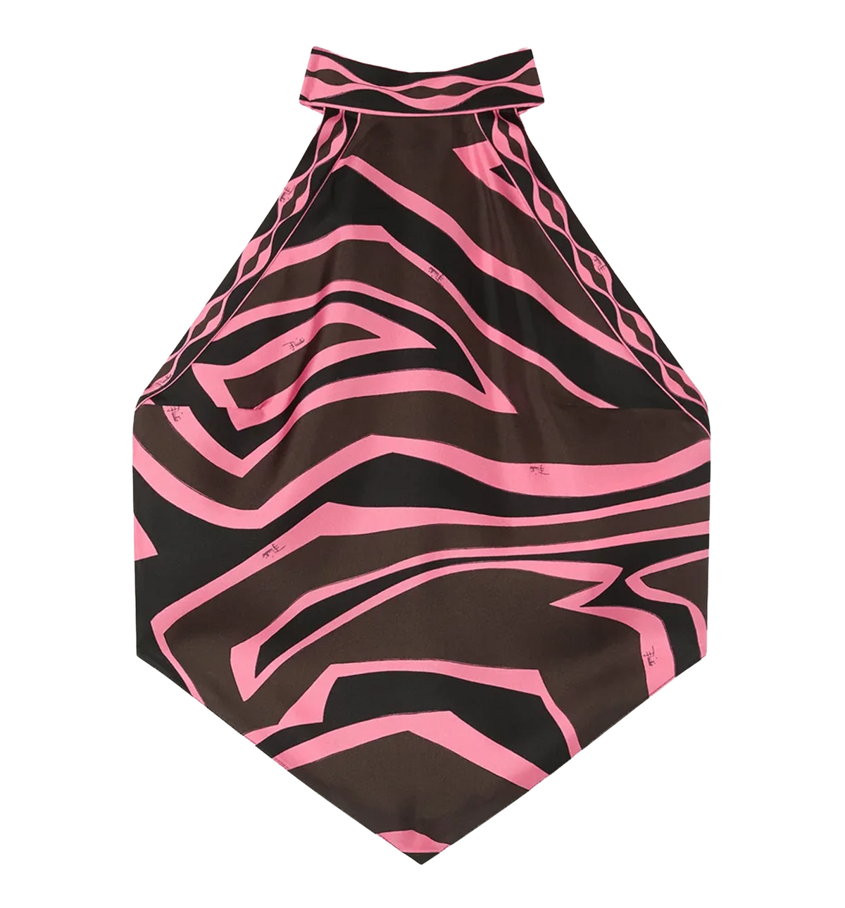 Labirinto Print Silk Scarf Top