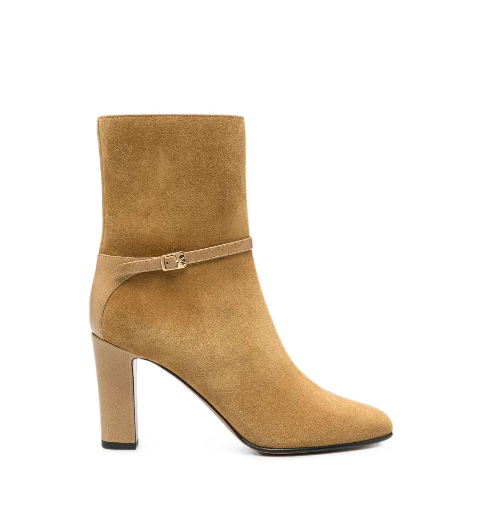 "VLogo 85MM" zip ankle boots in suede