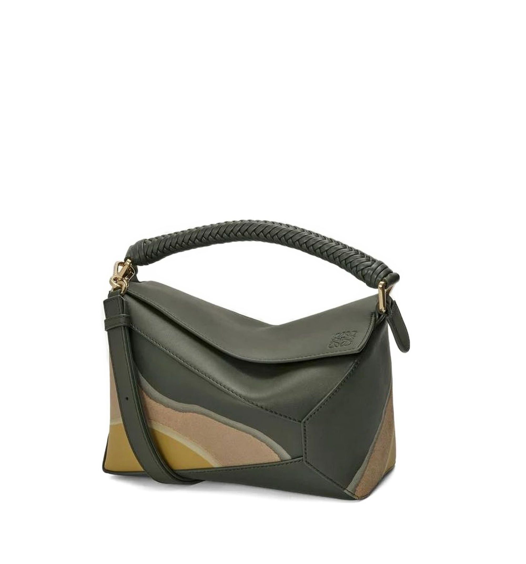Small Puzzle Edge Landscape Bag in Nappa Calfskin