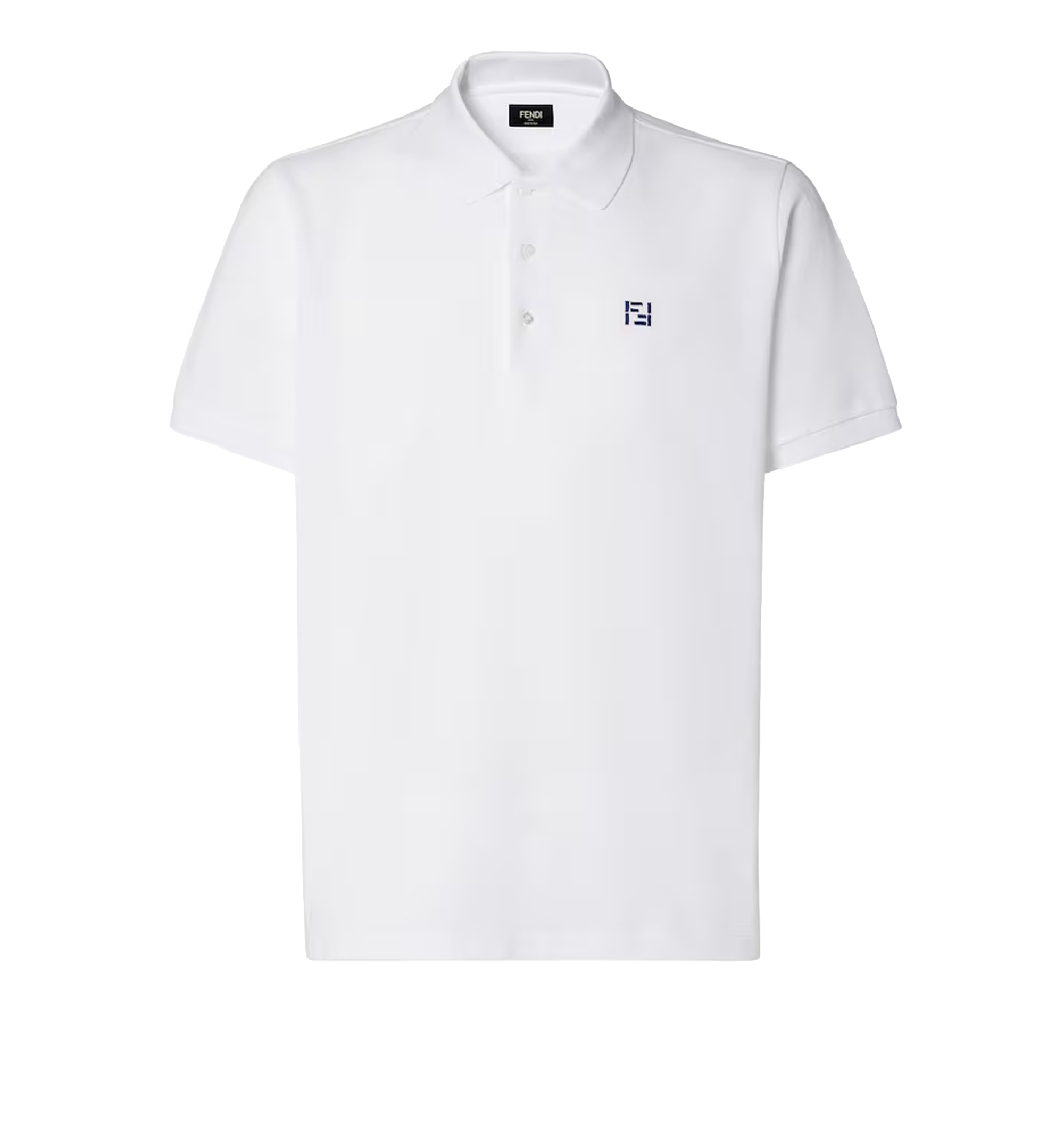 White cotton polo shirt