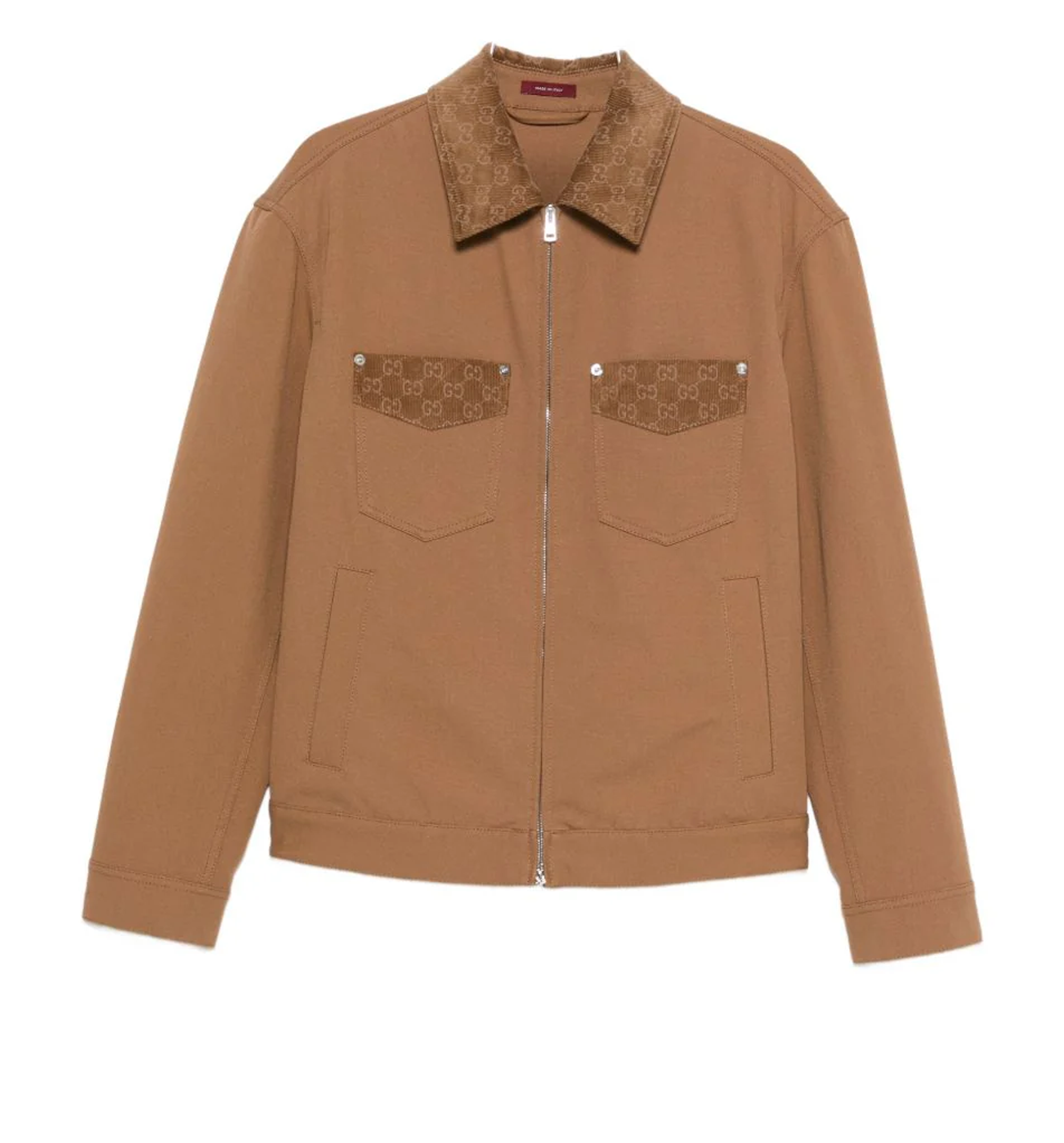 Overshirt jacket with GG details