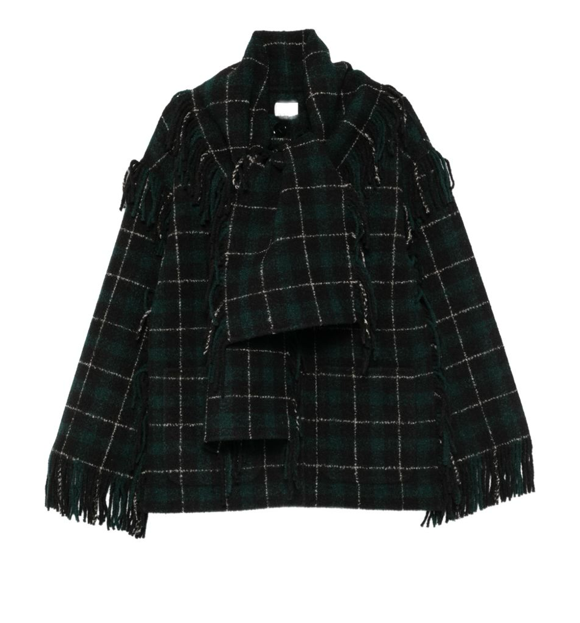 Wool Fringed Scarf Jacket