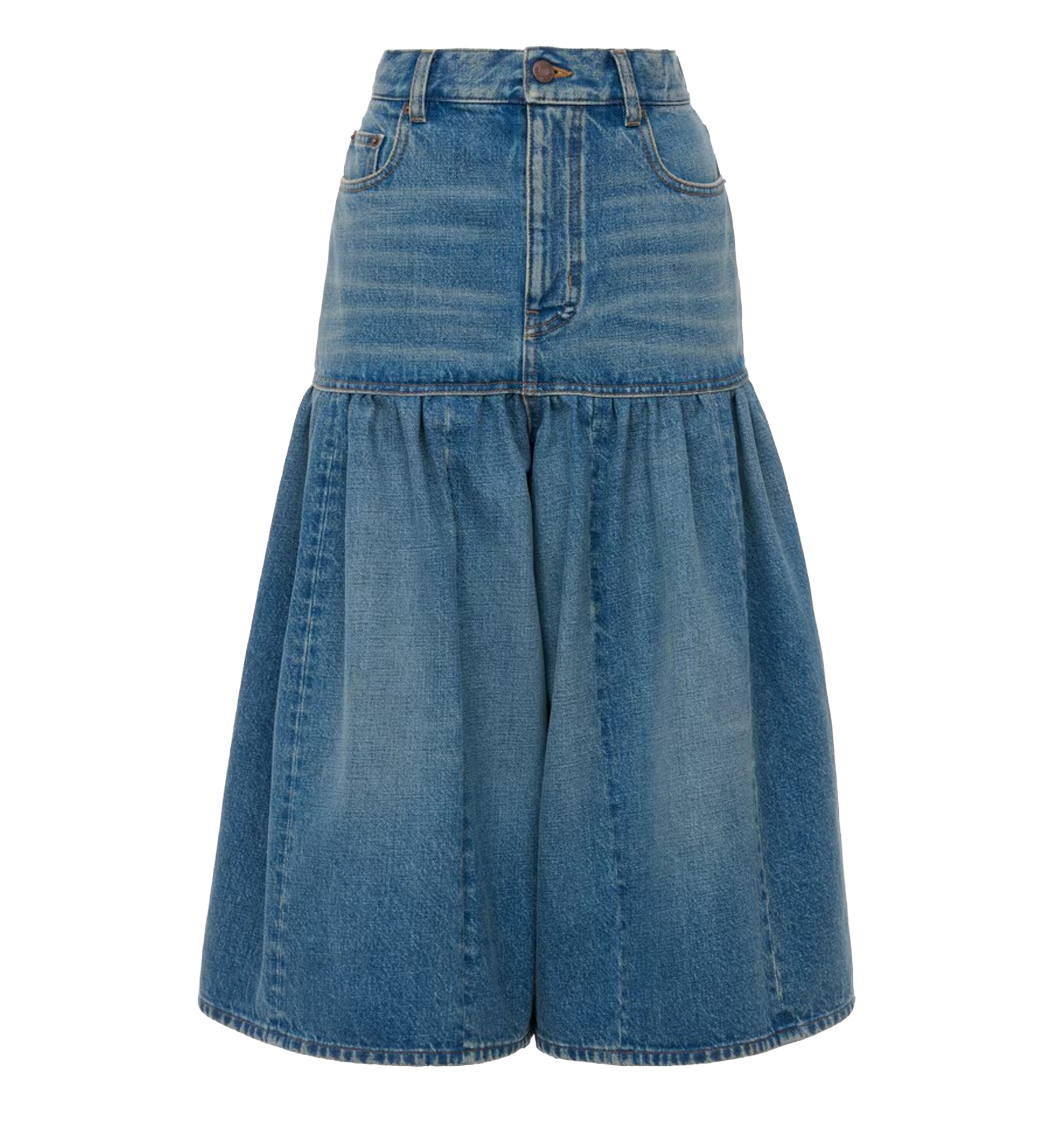 Lightweight cotton denim fabric skirt/trousers