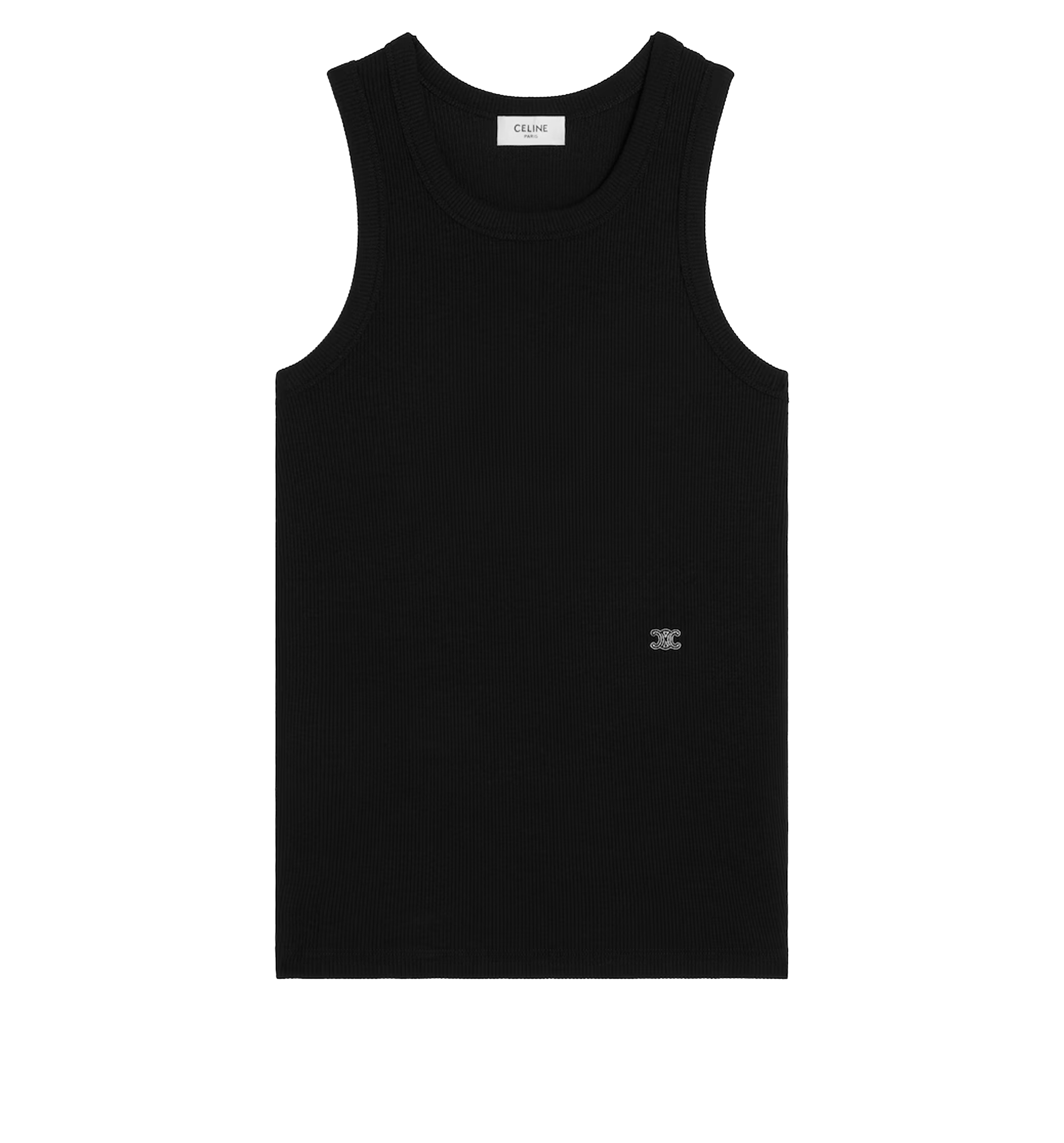 Tank Top In Ribbed Cotton Silk