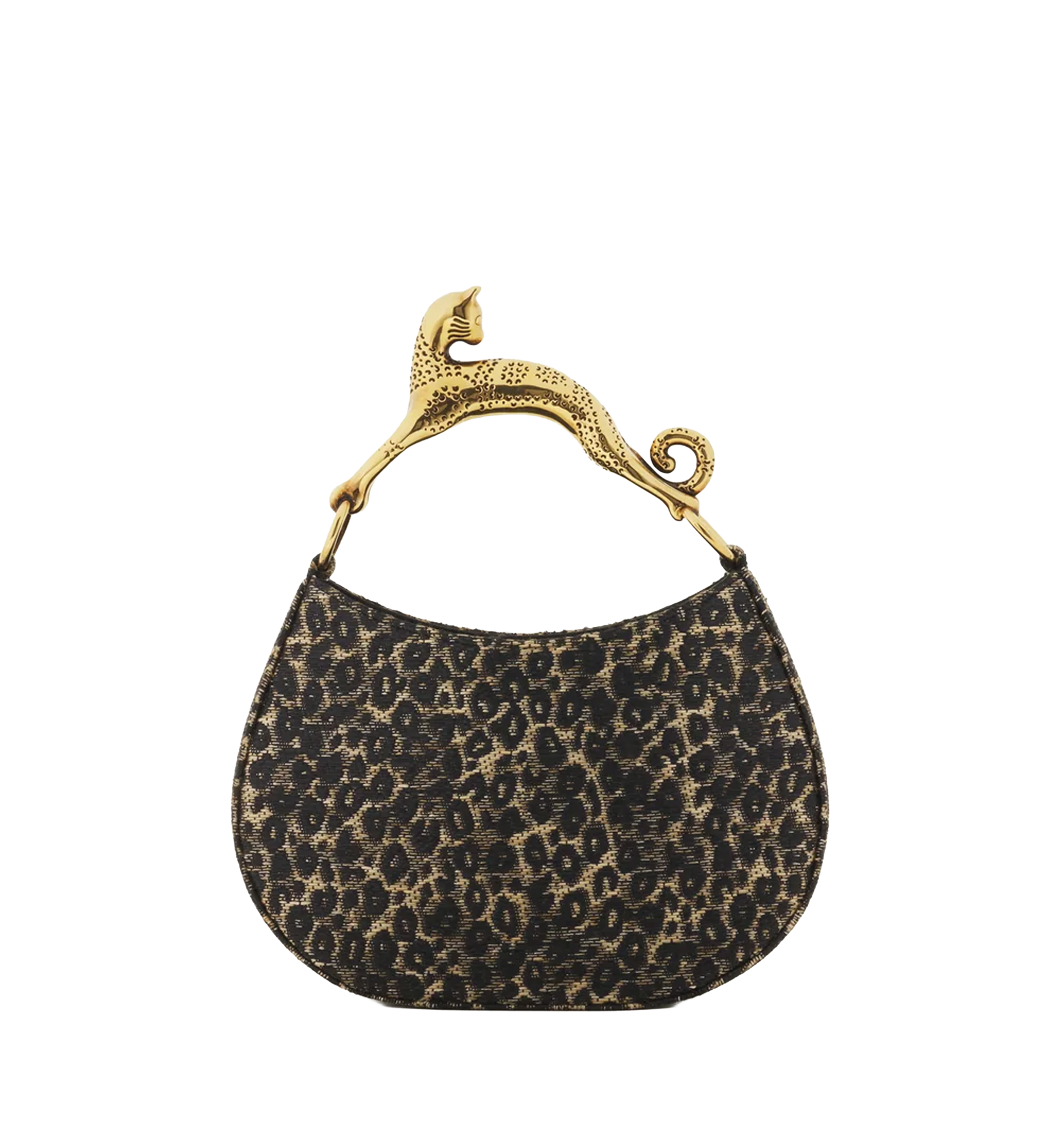 HOBO CAT BAG IN RAFFIA LEOPARD PRINT