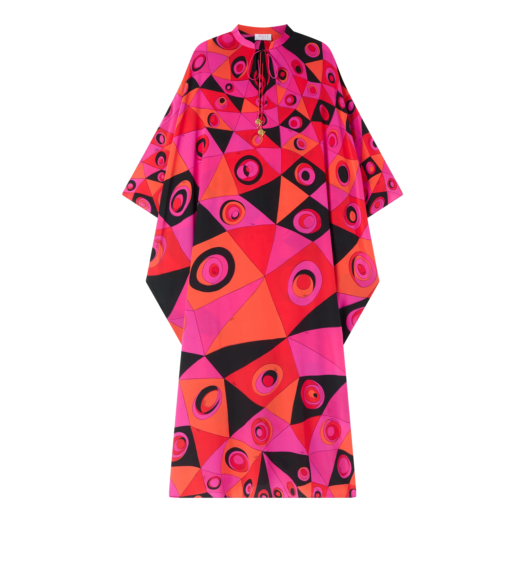 Occhi Print Silk Kaftan