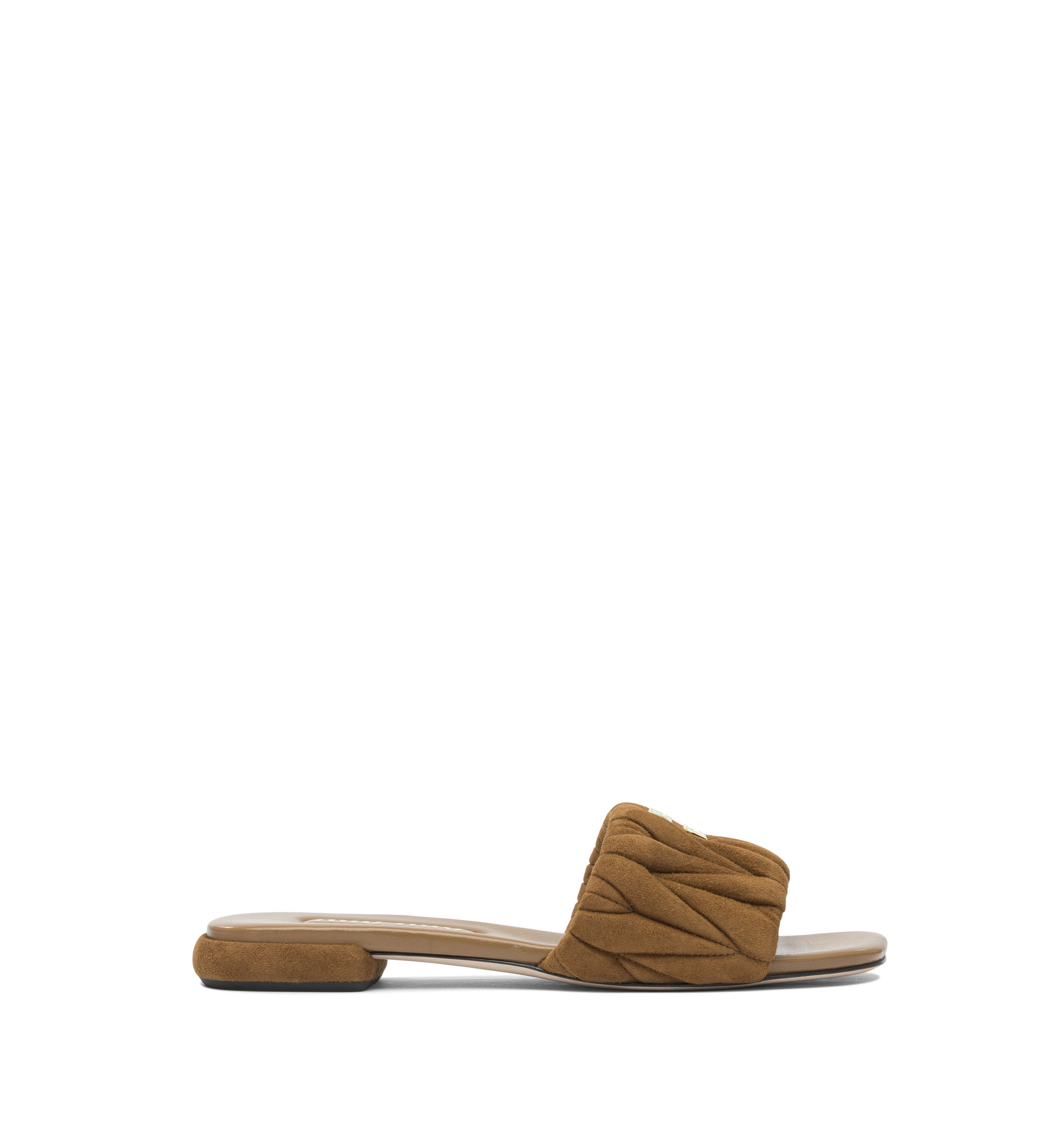 Matelassé Suede Sandals