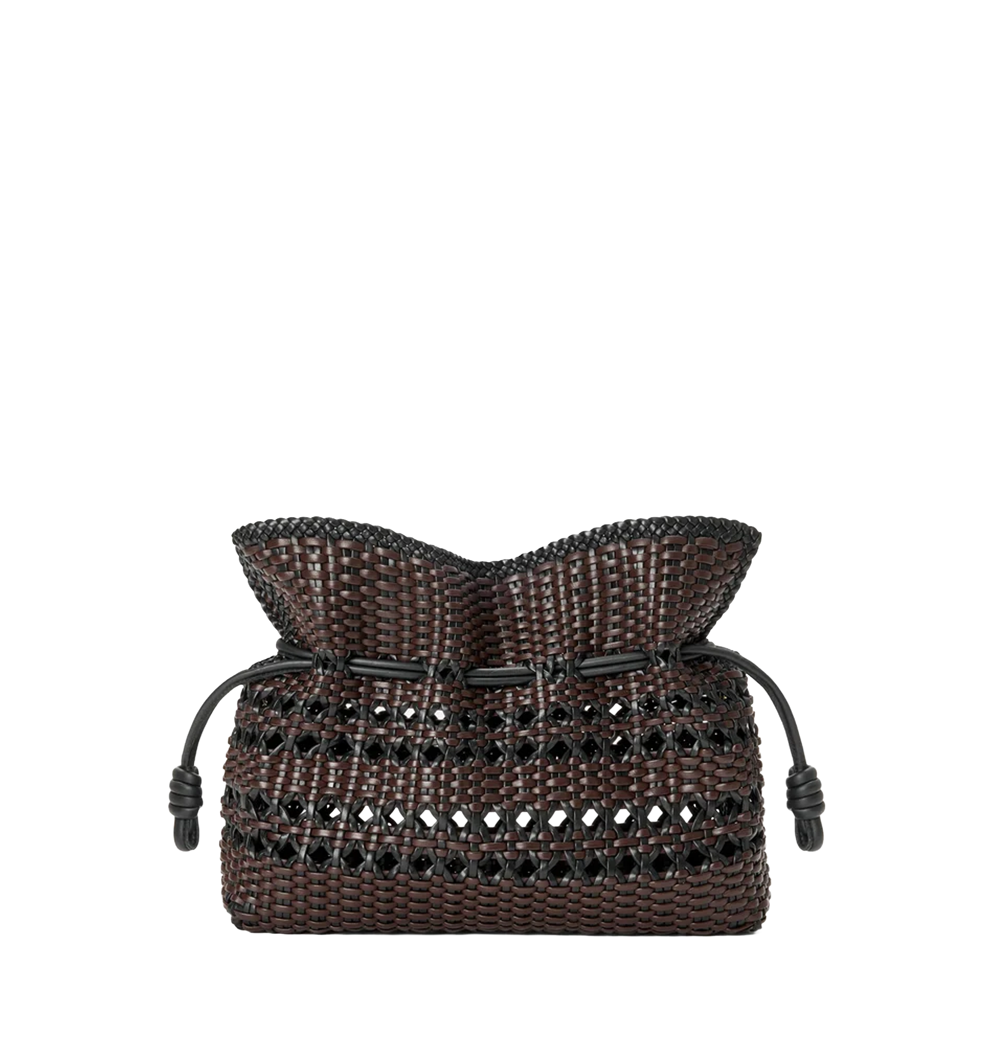 Medium Flamenco clutch in woven nappa calfskin