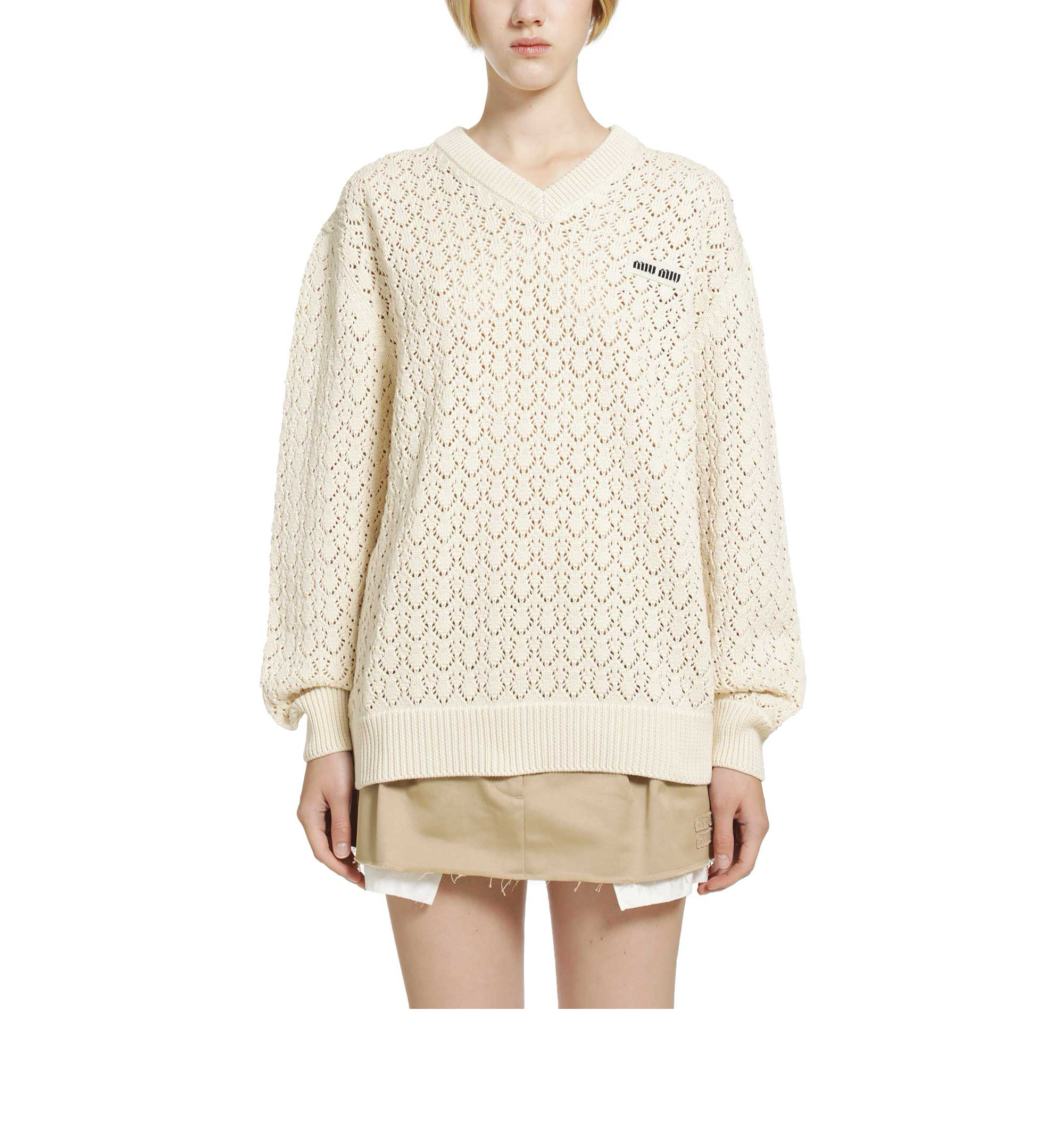 Cotton V-neck Sweater