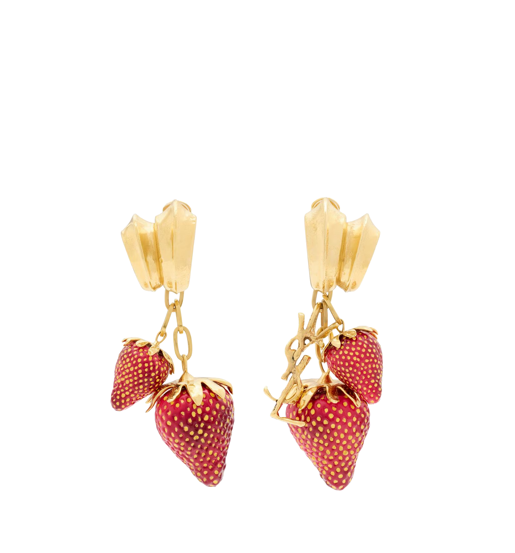 CASSANDRE strawberry earrings in resin and metal