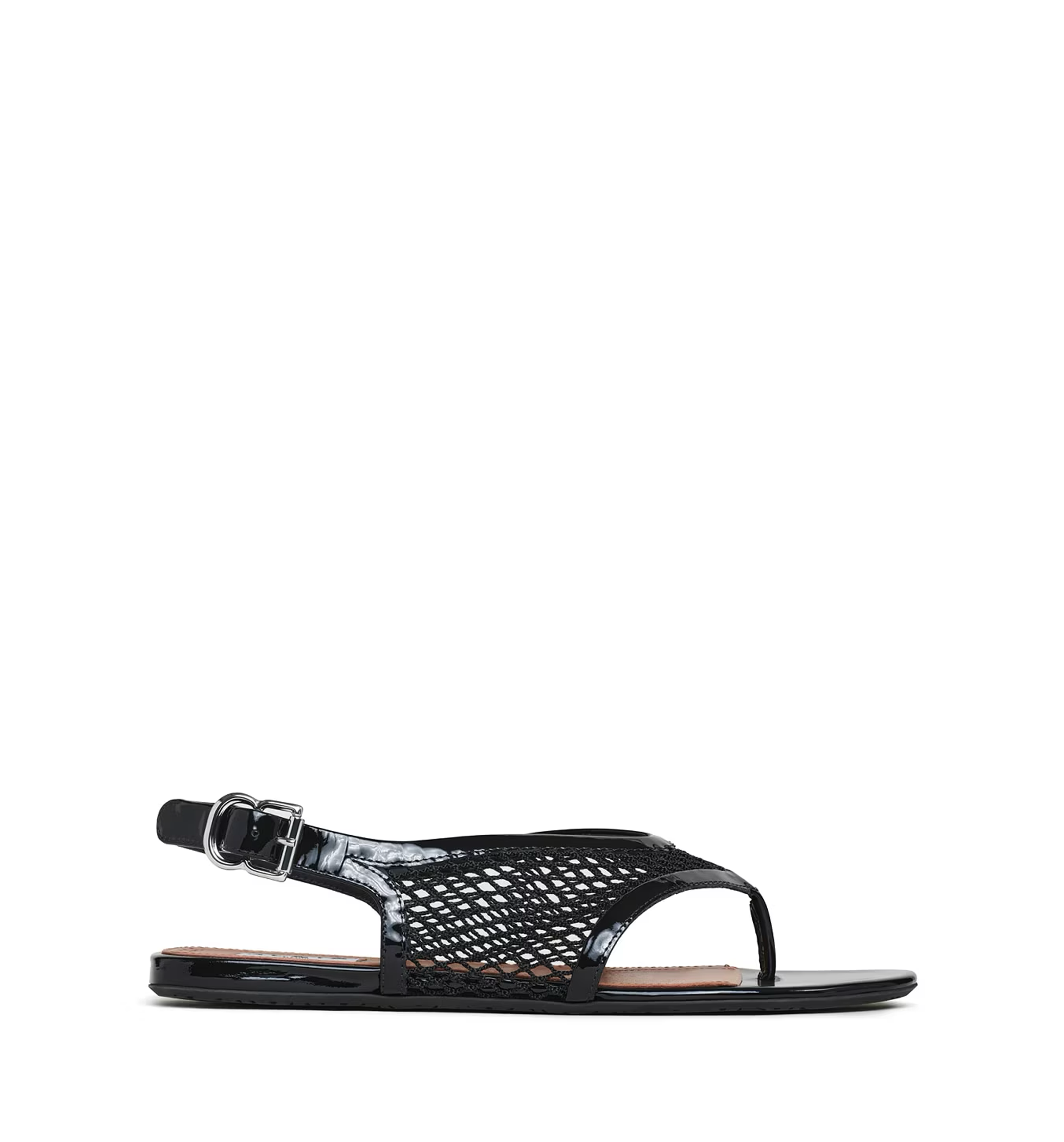 Fishnet Thong Sandals