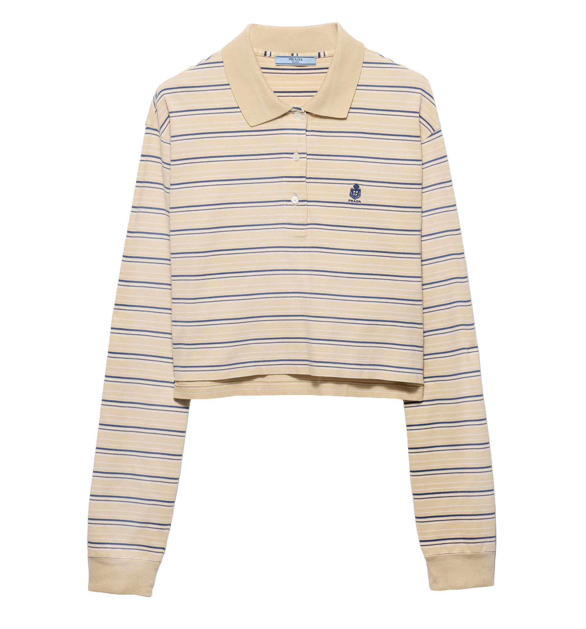 Striped piqué polo shirt