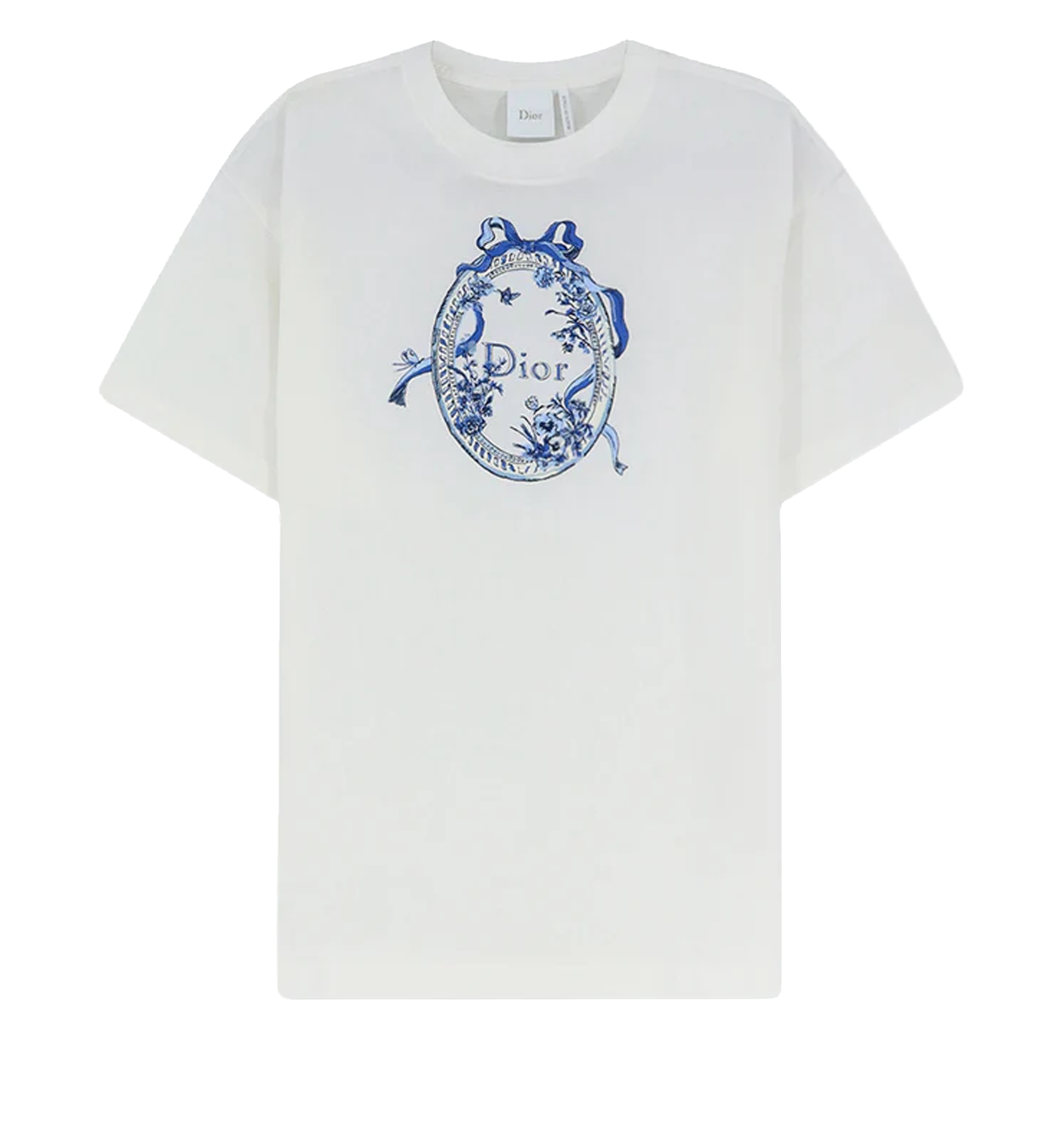 T-Shirt with Toile de Jouy Floral Garden Print