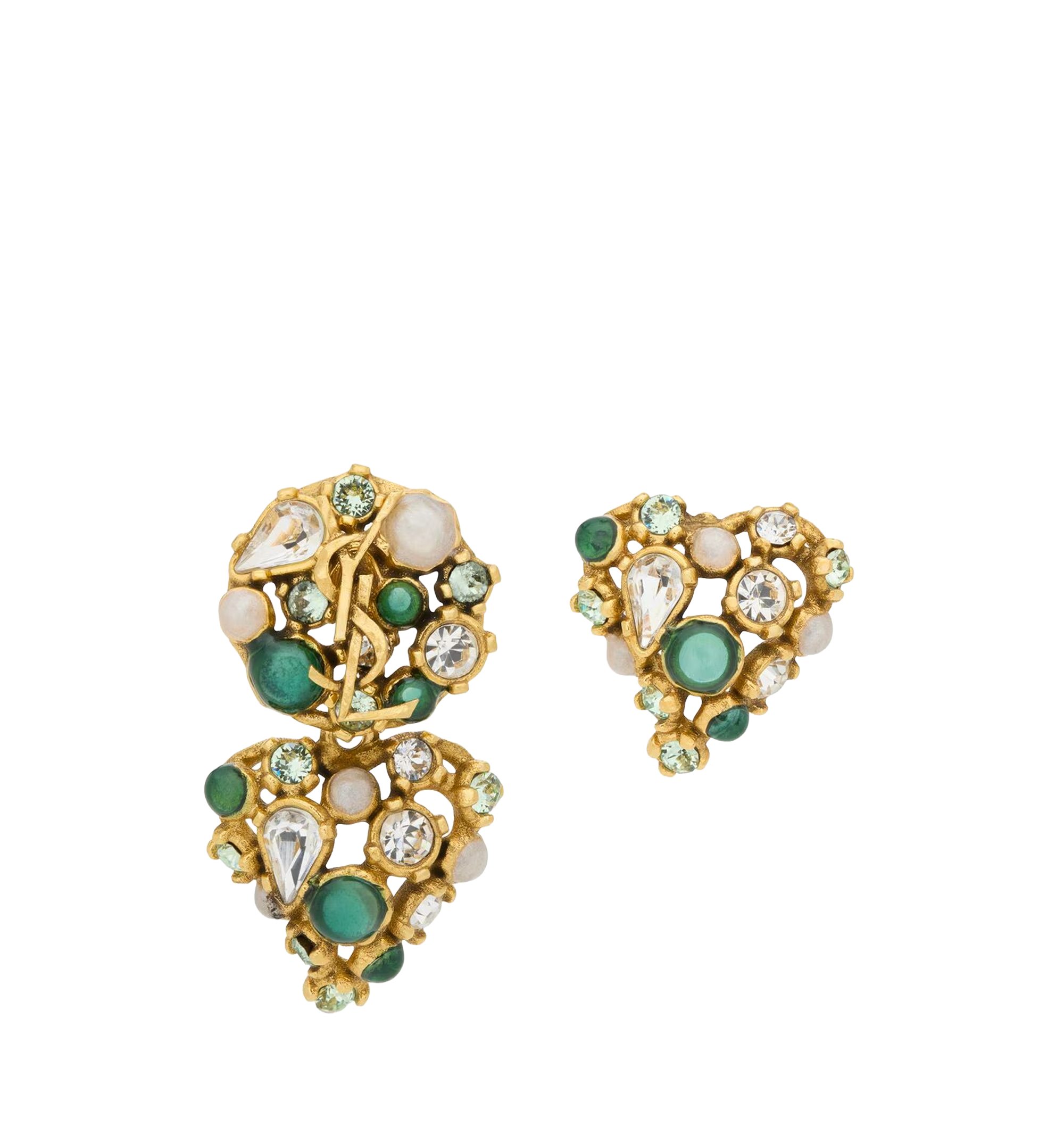 CASSANDRE crystal heart earrings