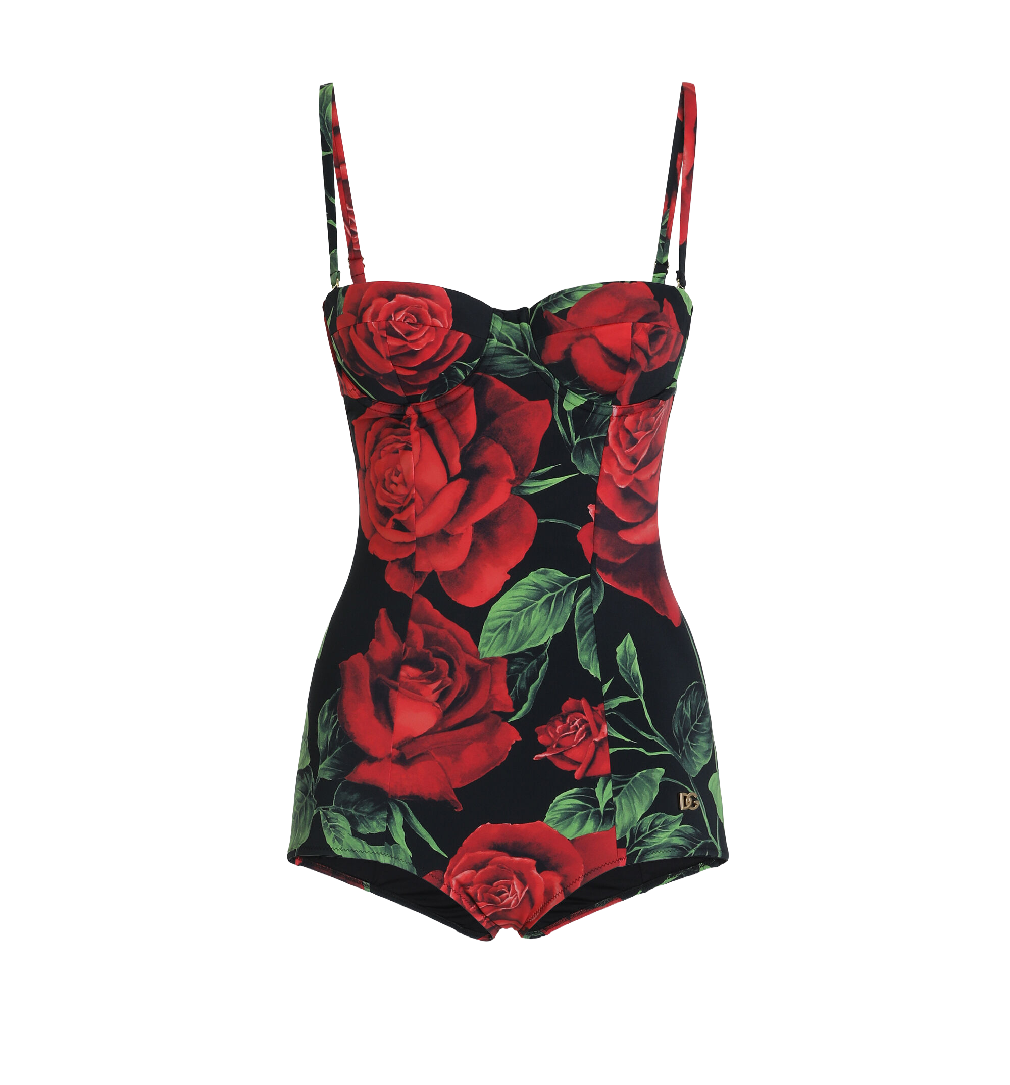 One-piece swimsuit with balcony