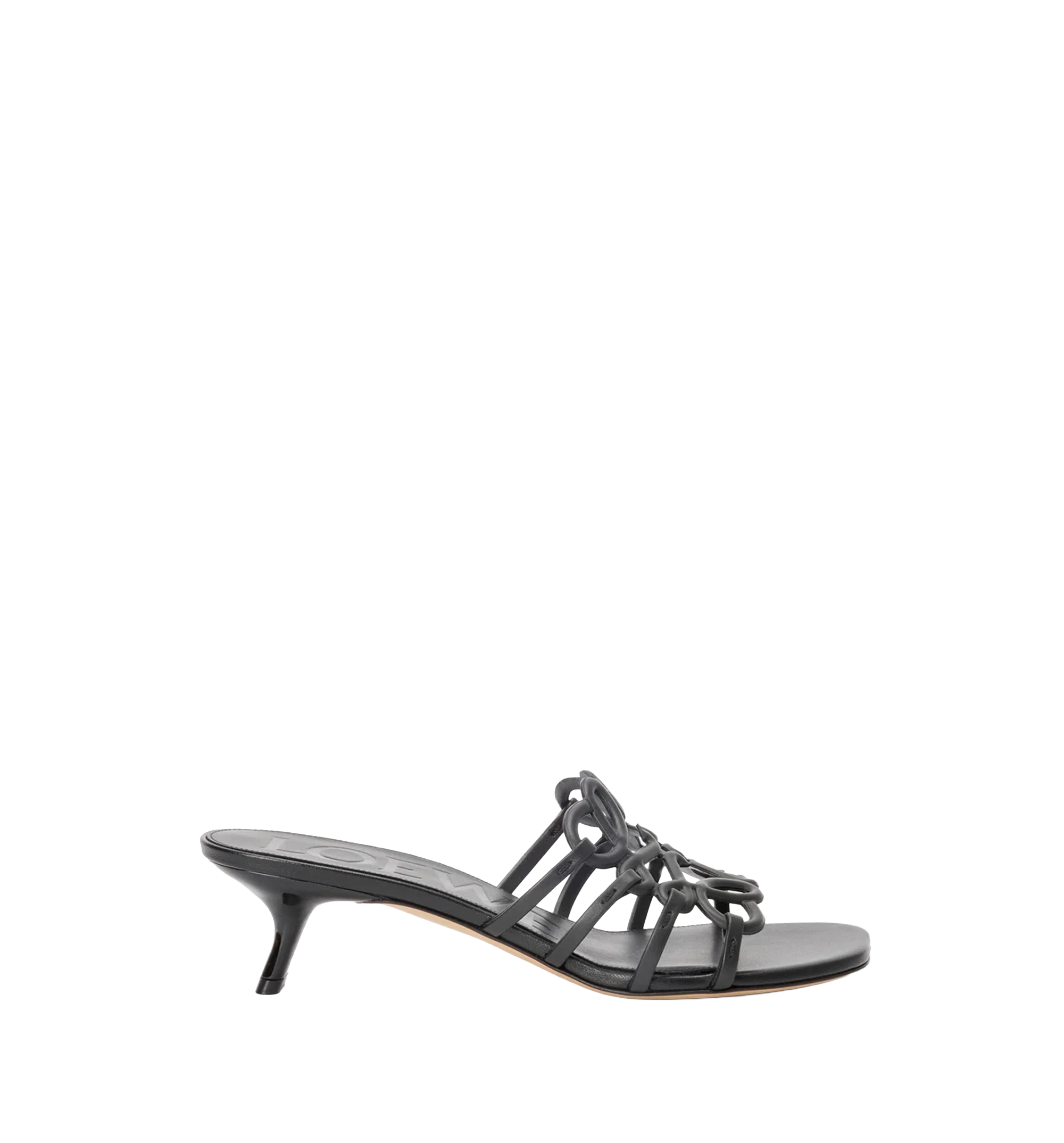 Petal Anagram slide in soft calfskin