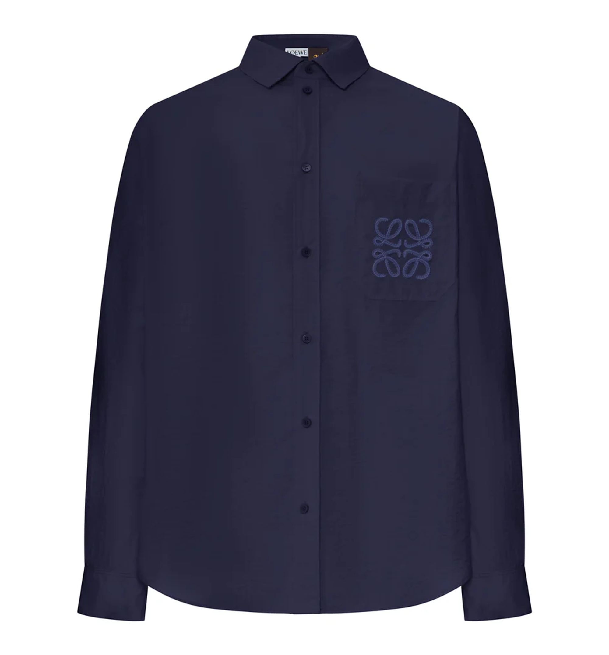 Long-sleeved Textured Poplin Shirt