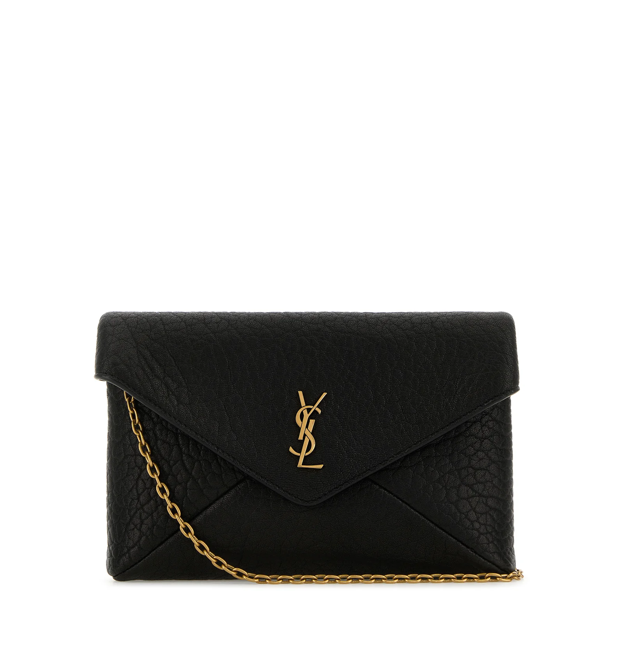 Black leather crossbody bag