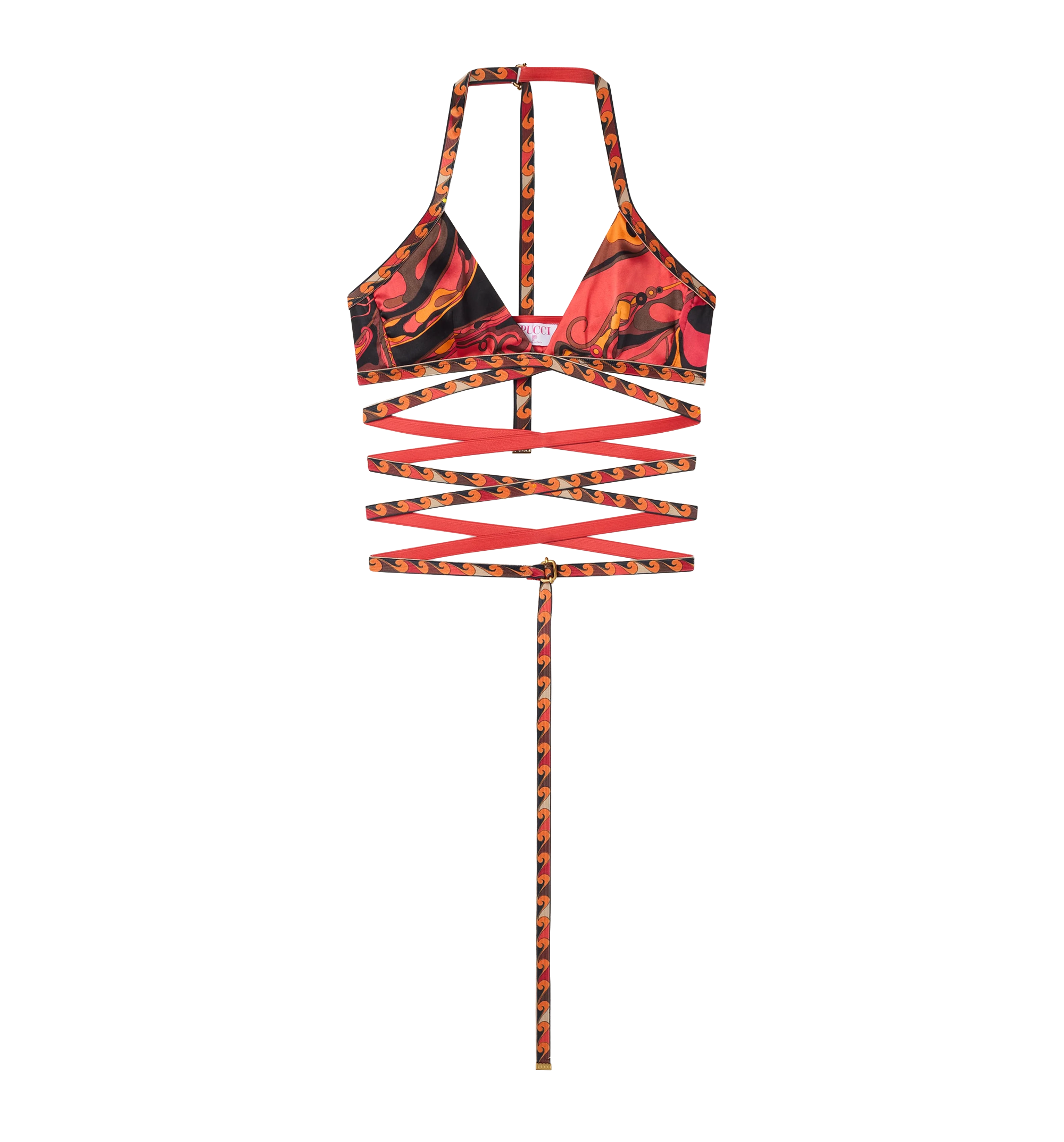Orchidee Print Silk Bra