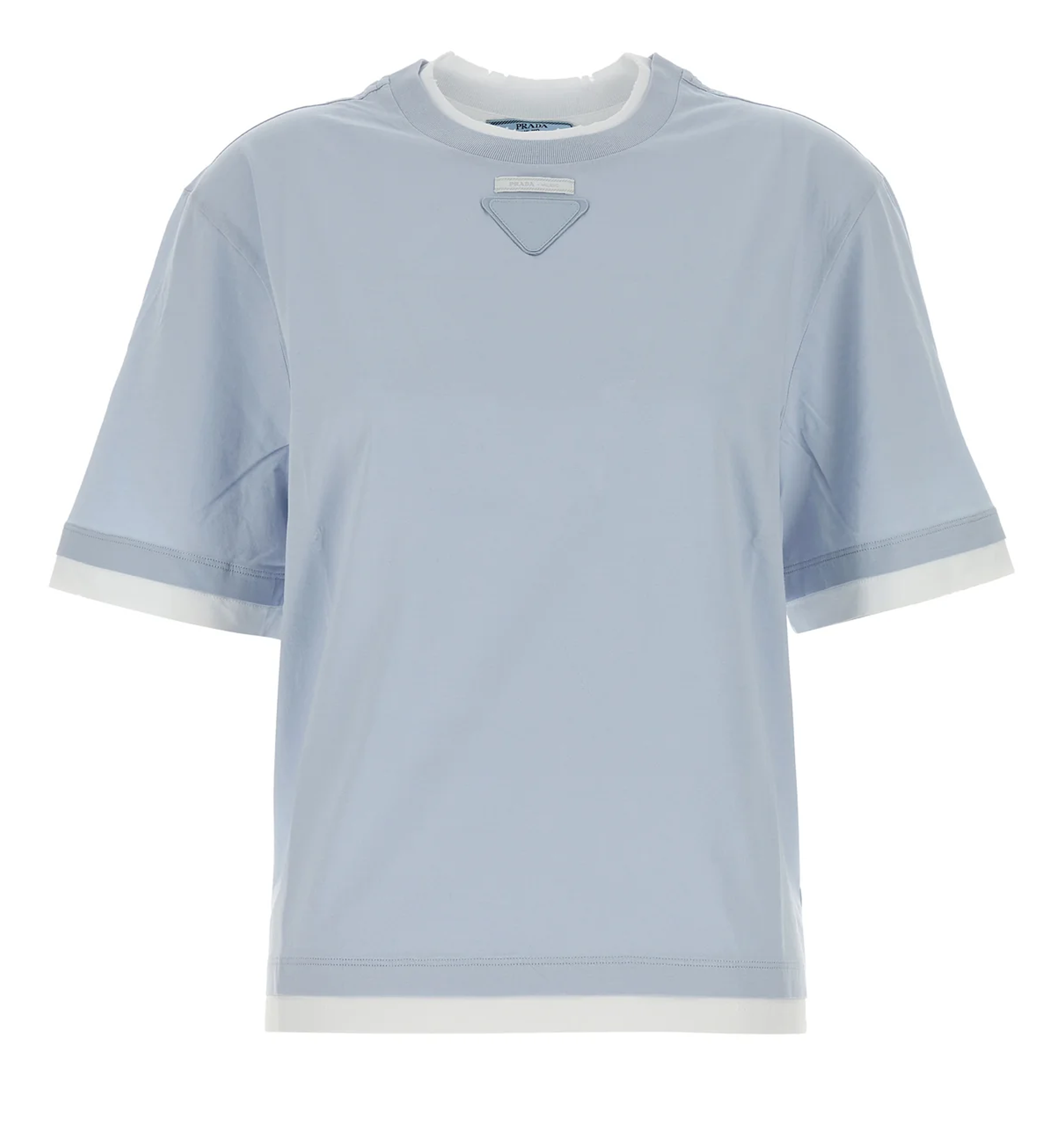 Powder blue cotton t-shirt
