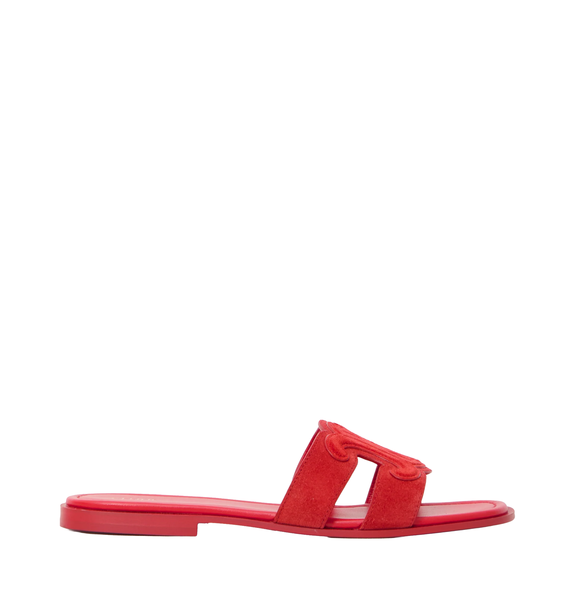 Marina mule in suede calfskin