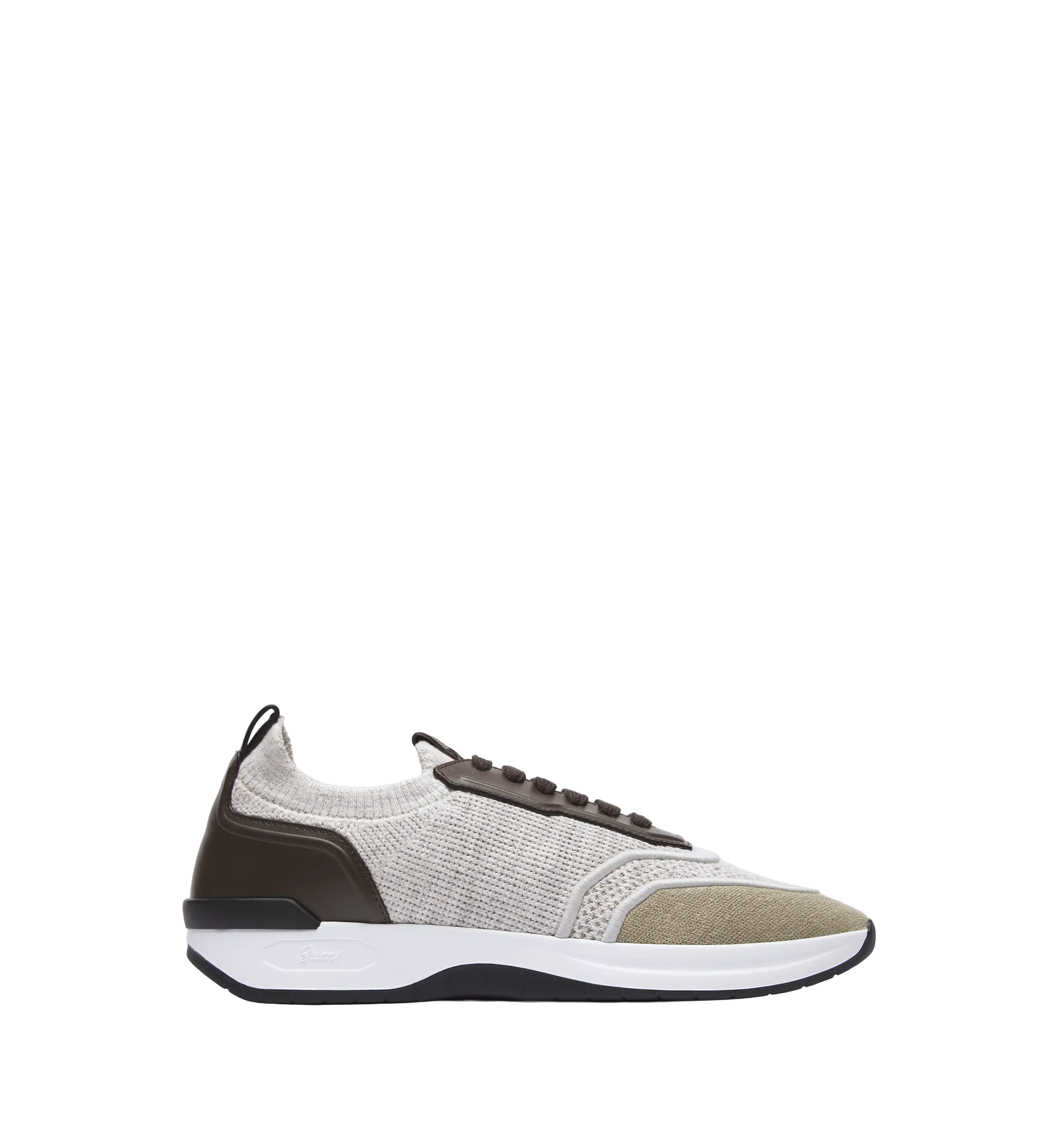 Linen and cotton knit sneakers