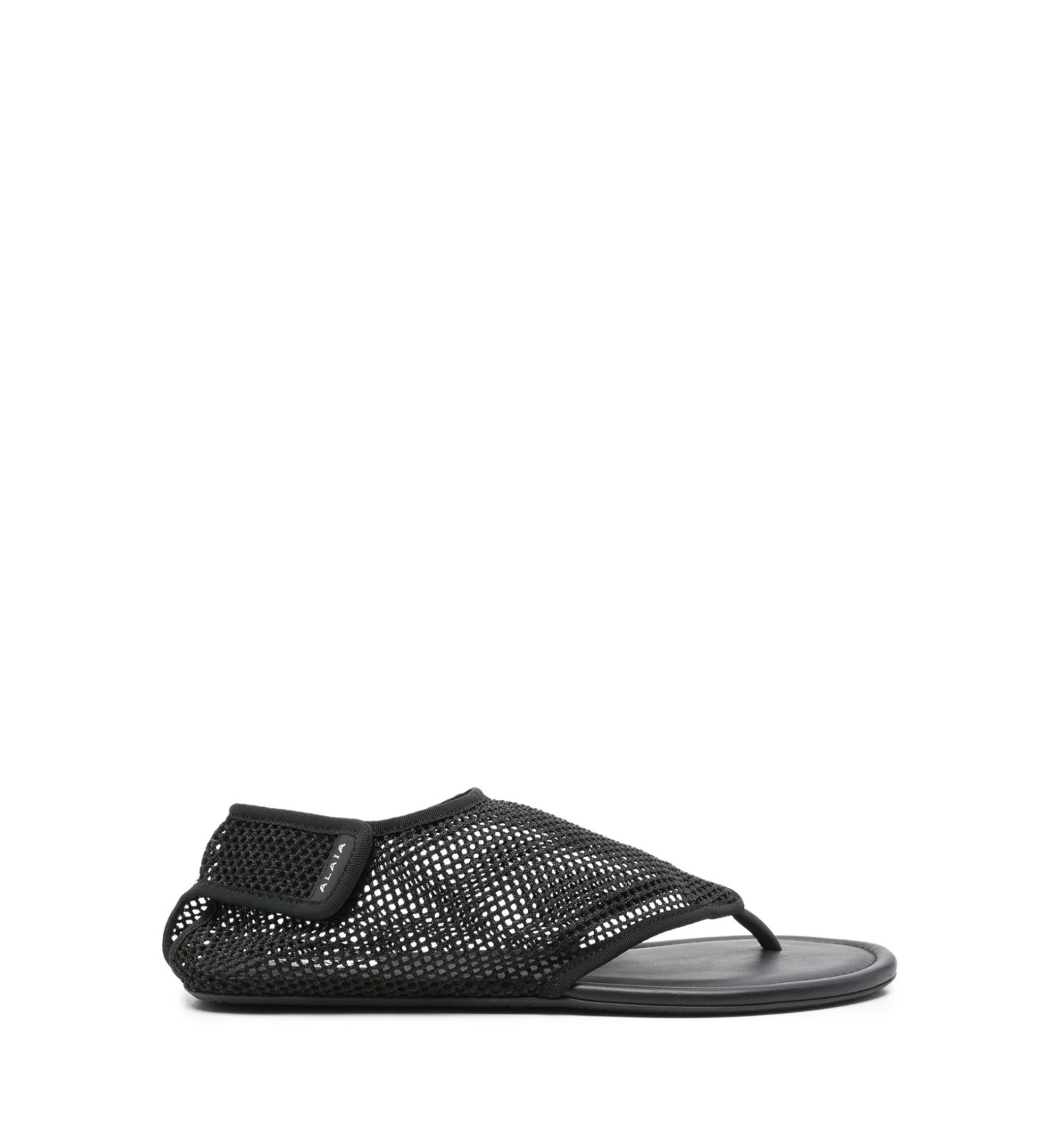 Fishnet Thong Sandals