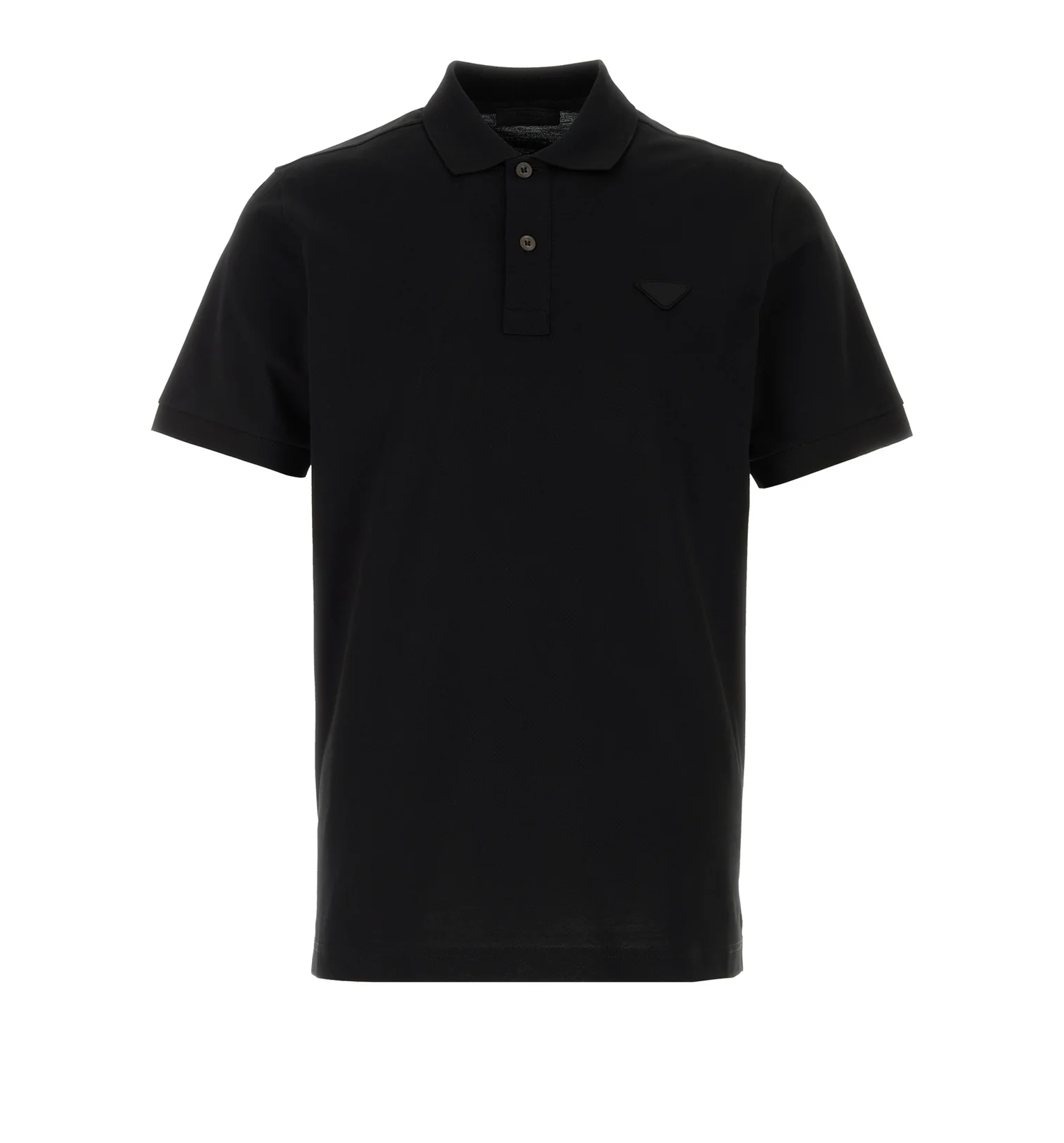 Black piquet polo shirt
