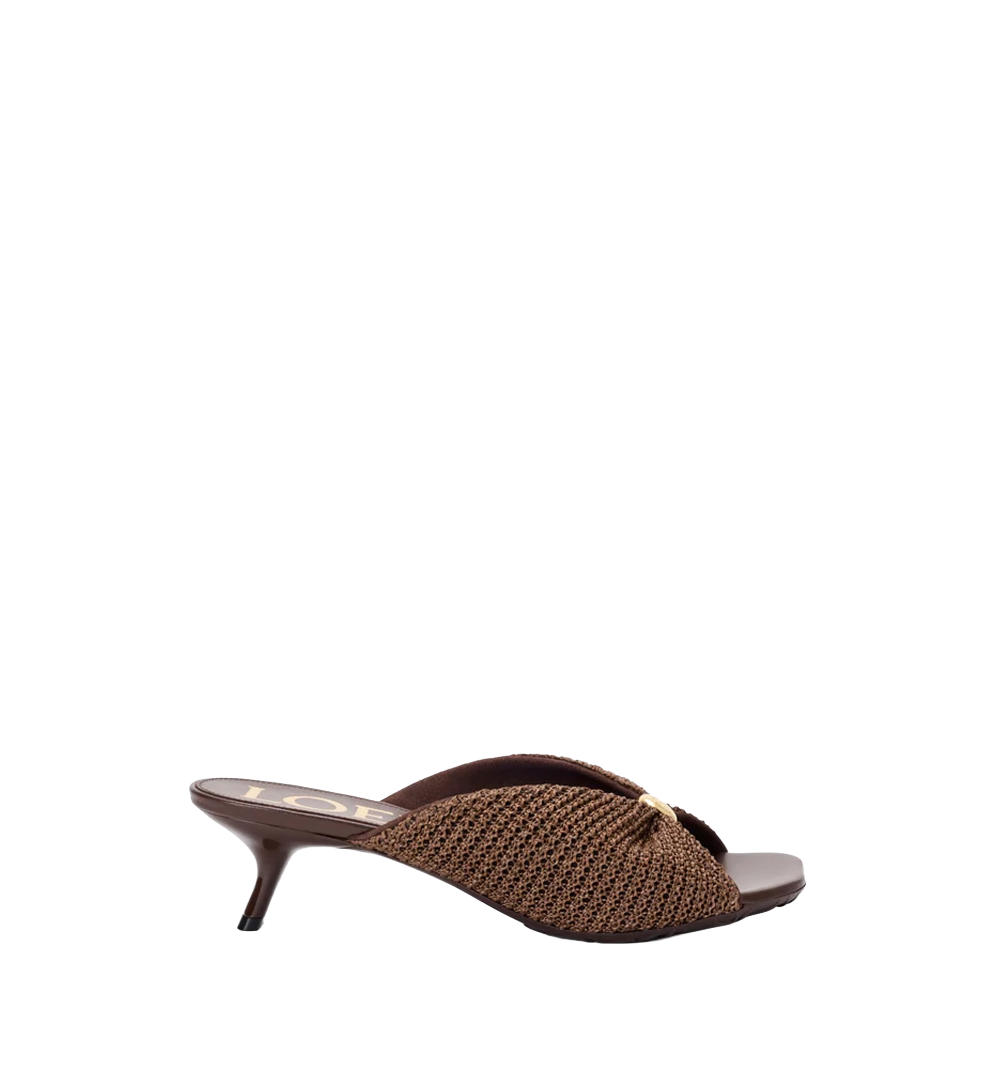 Pebble Soft slide in raffia-effect fabric