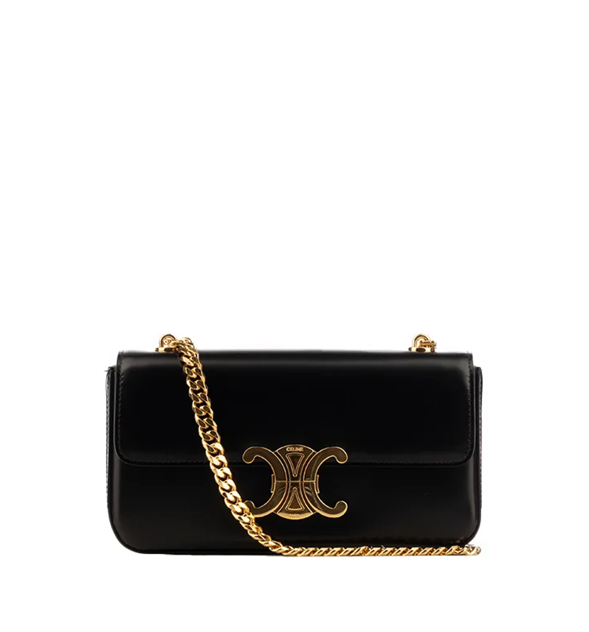 Chain Shoulder Bag Triomphe in Shiny Calfskin
