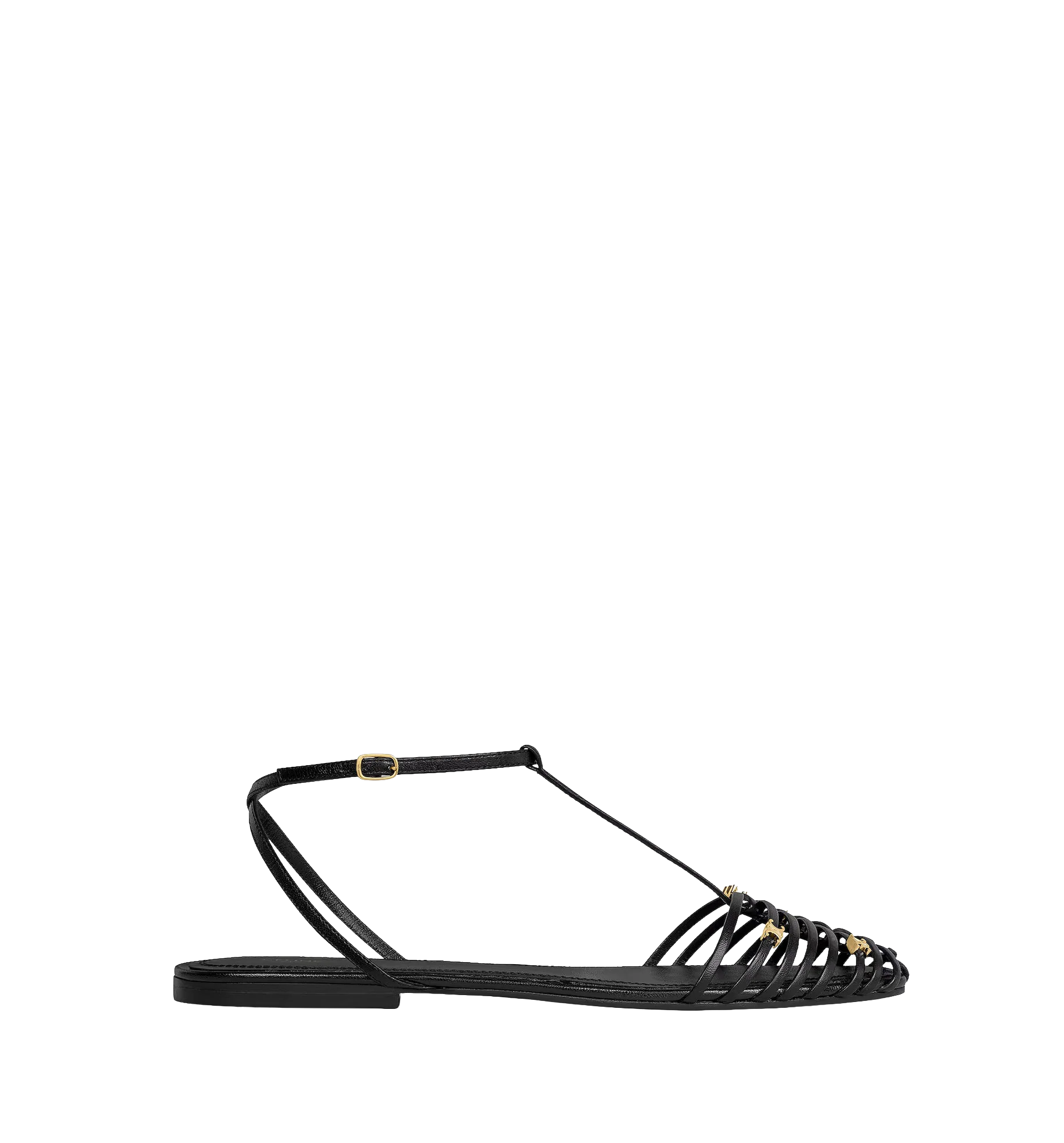 Cage Flat Sandal In Goatskin