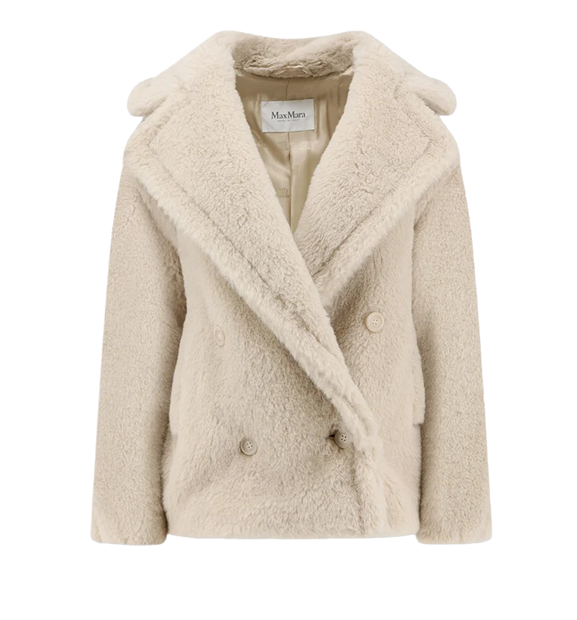 Short alpaca coat