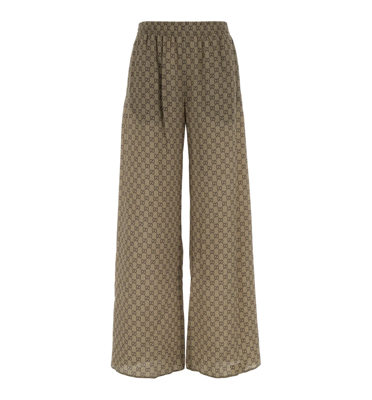 Printed silk leisure pants