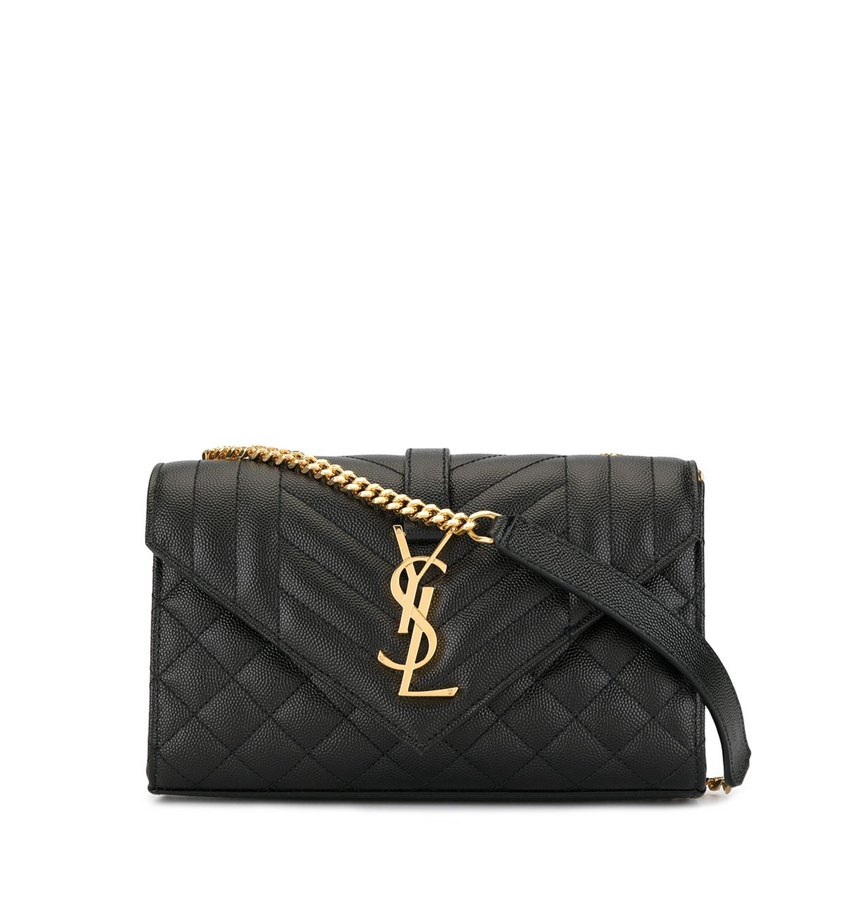 Envelope Small In Quilted Grain De Poudre Embossed Leather