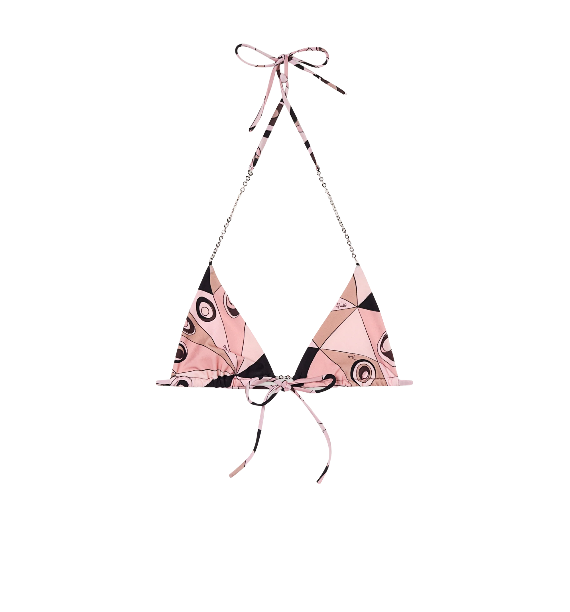Occhi Print Triangle Bikini Top