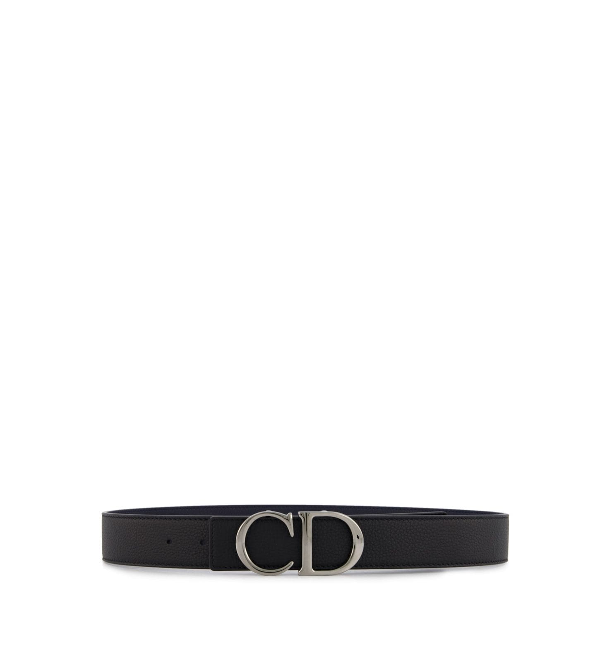 Leather belt with logo