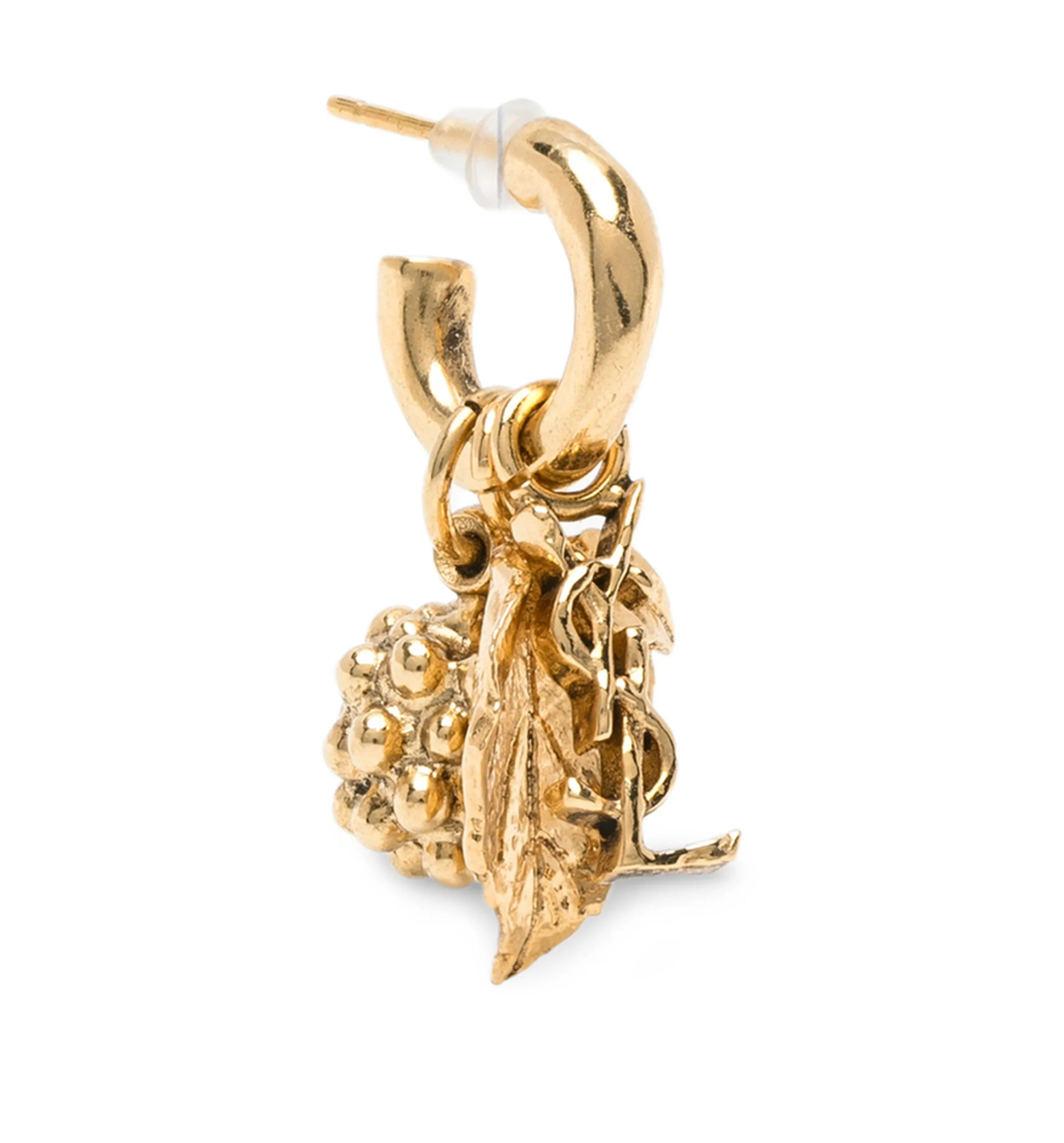 CASSANDRE berry charm hoop earrings in metal