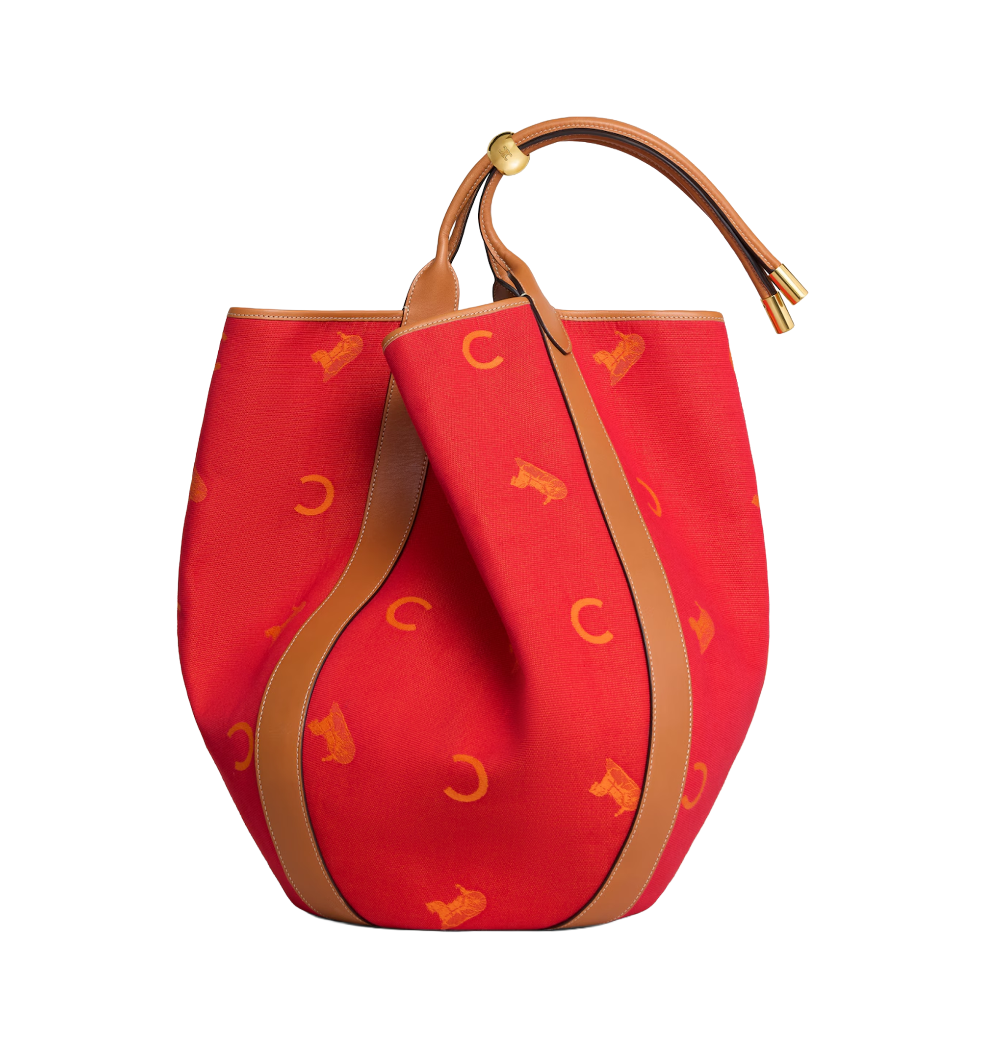 Large Drop Bucket Bag In Jacquard C Sulky Textile