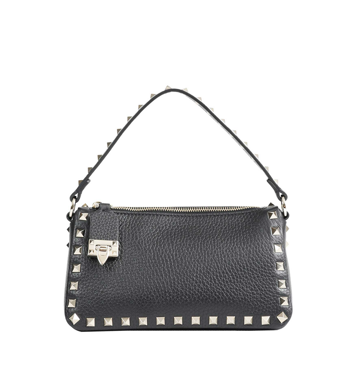 Small Rockstud Grainy Calfskin Crossbody Bag