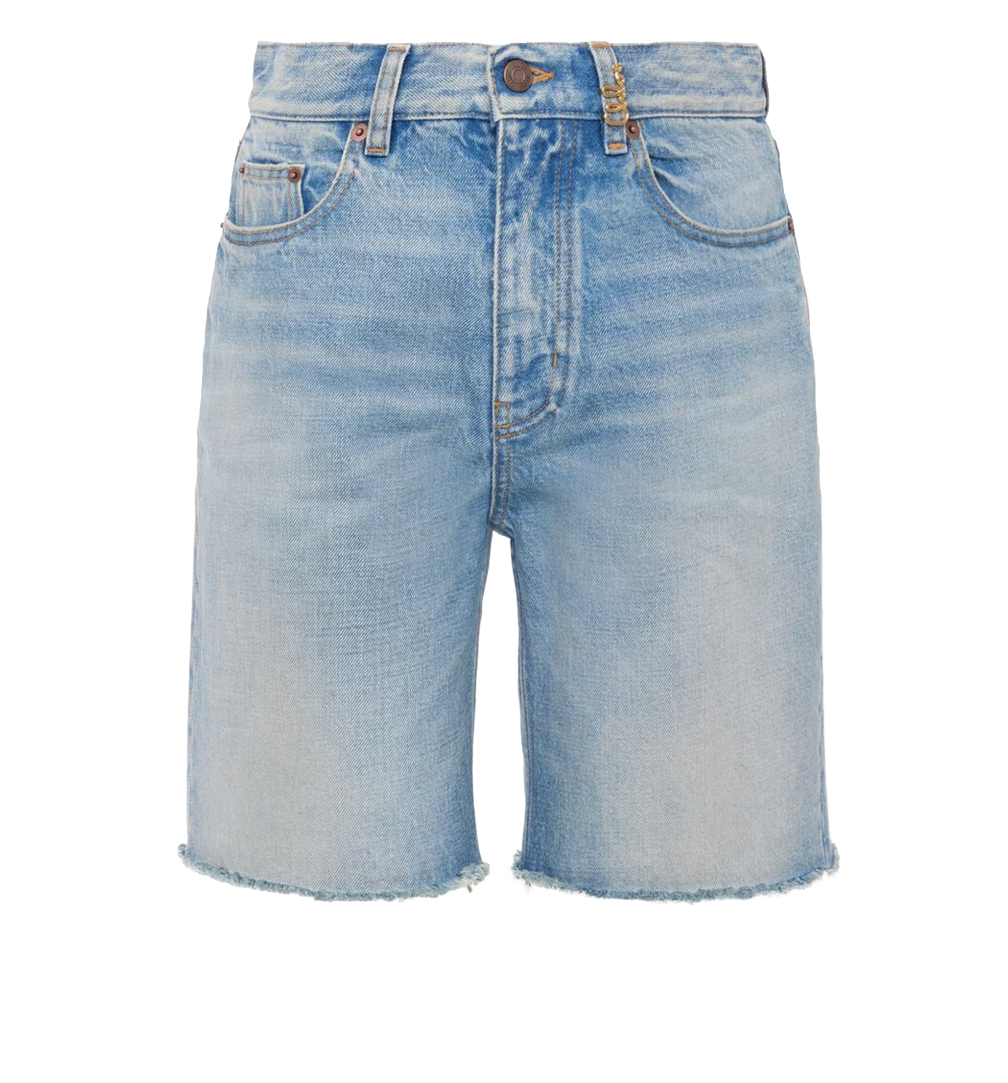 High-rise shorts in denim