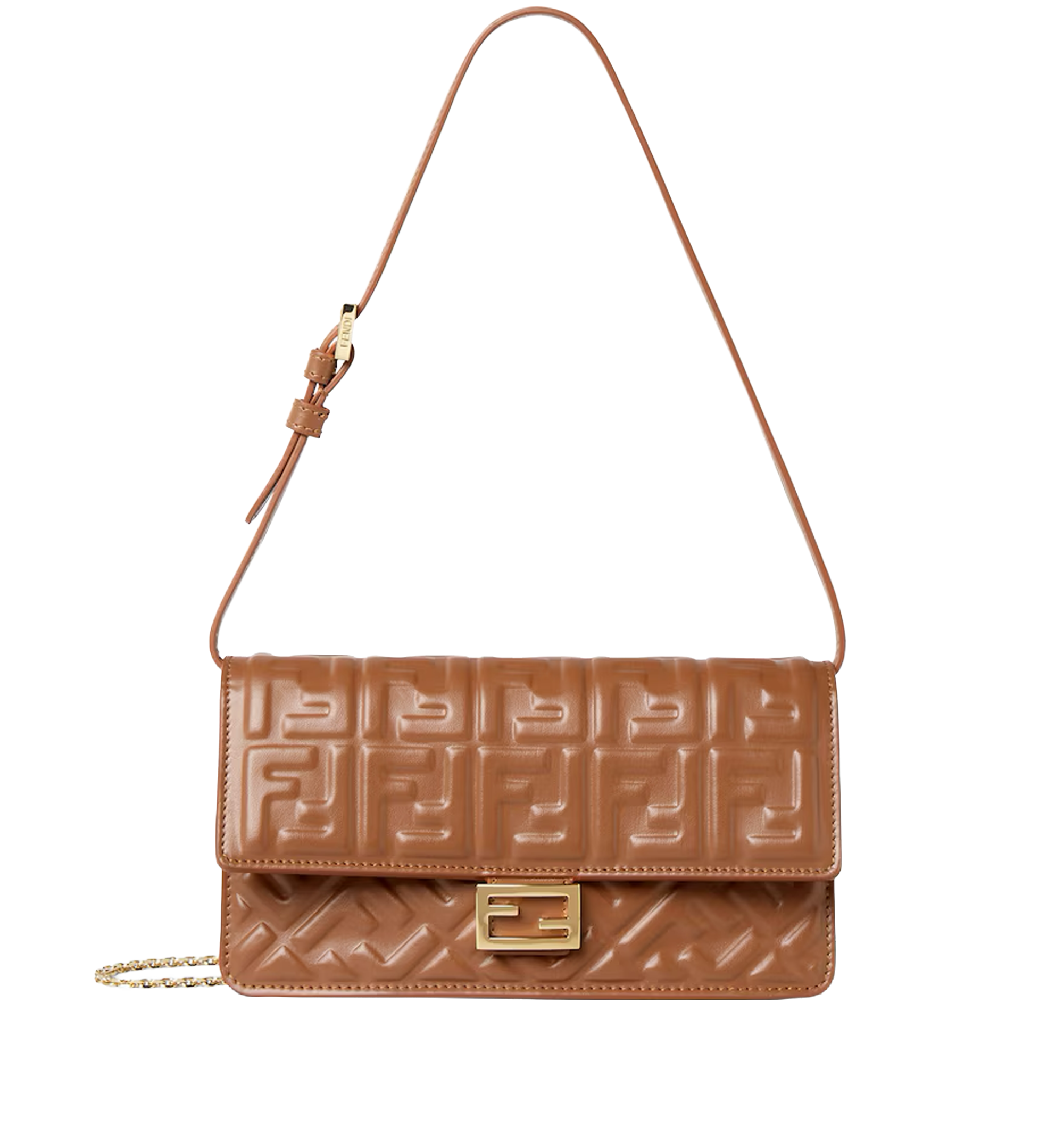 Sellier brown nappa leather wallet with FF motif