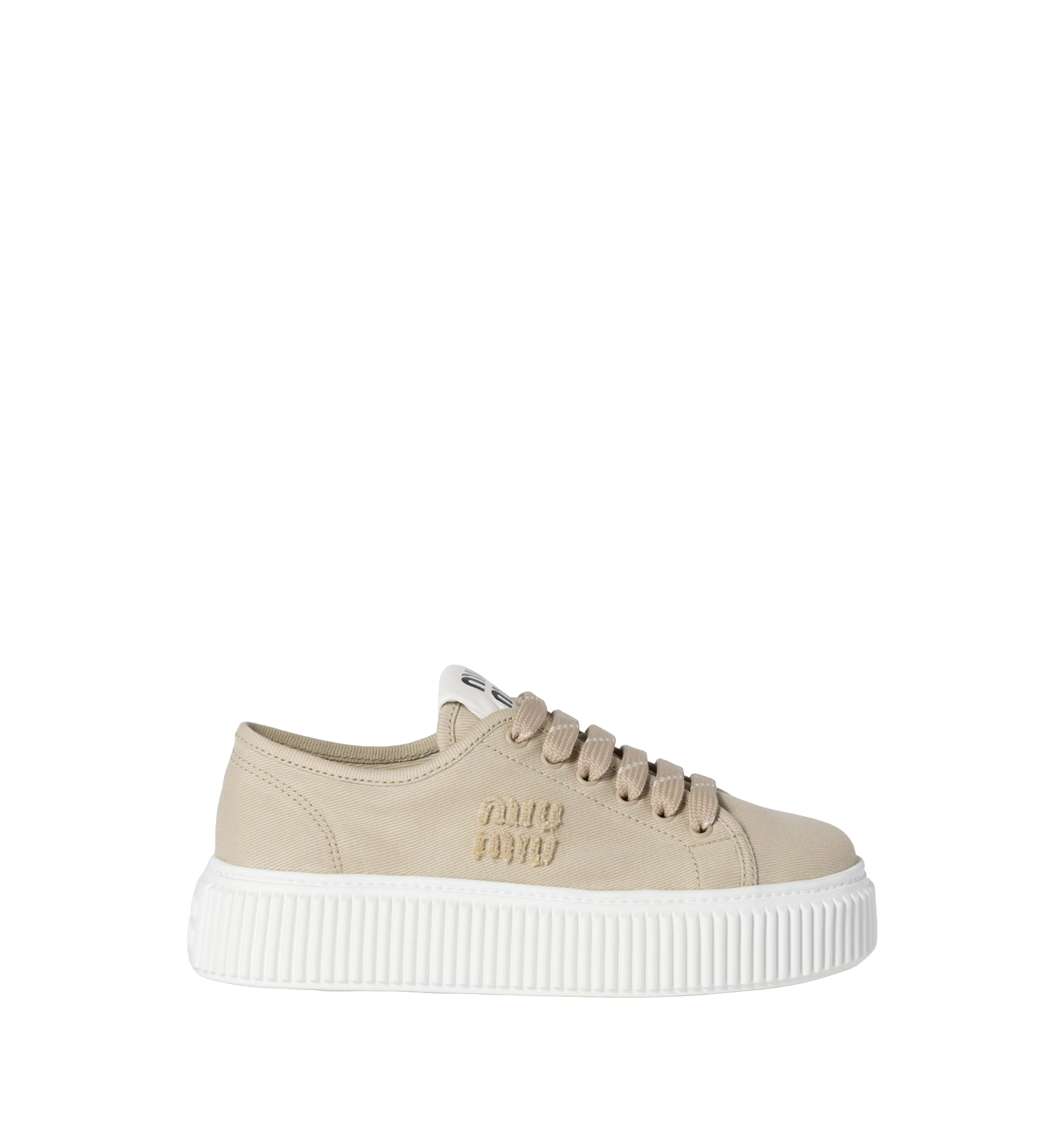 Denim sneakers with logo