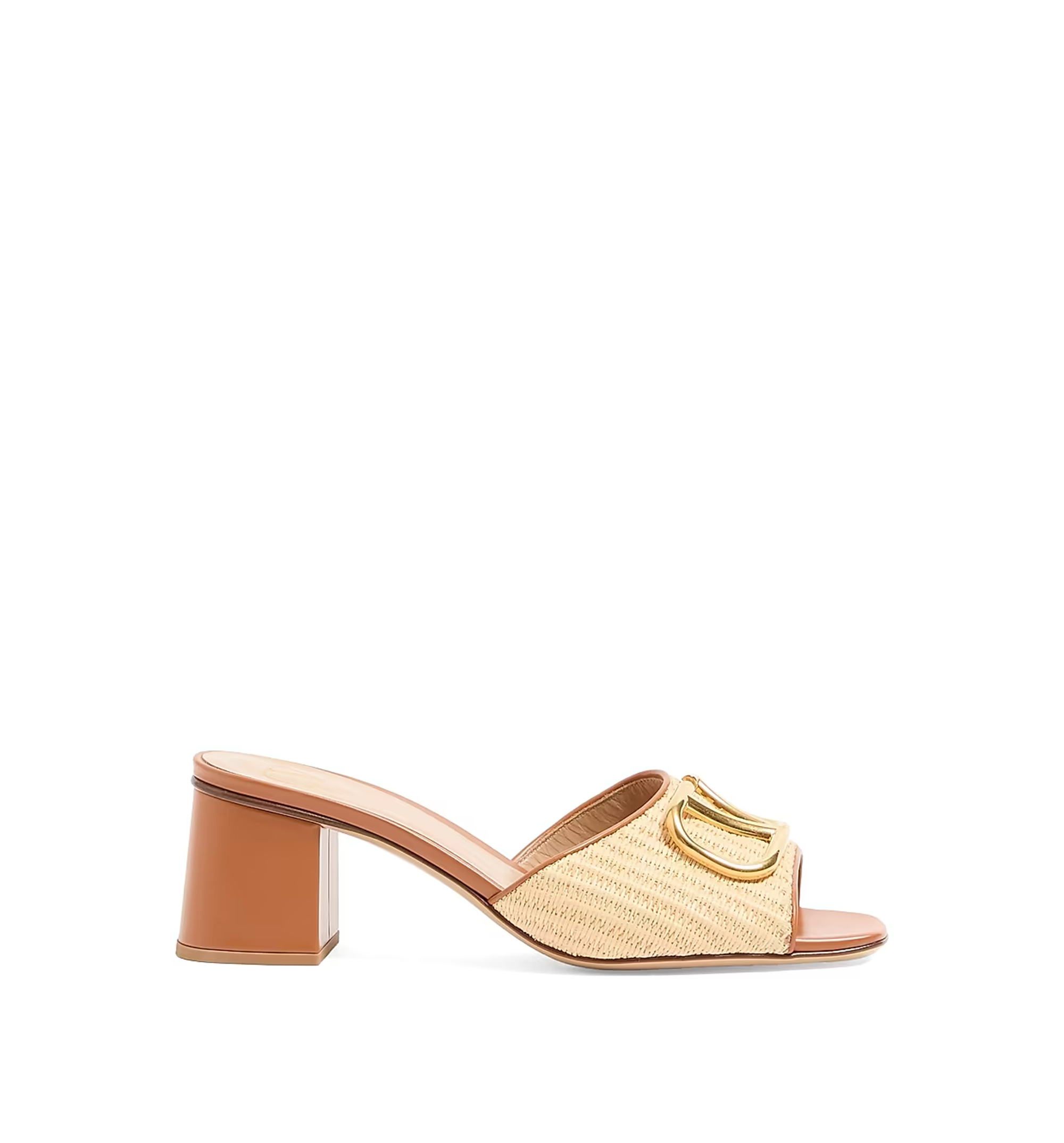 Vlogo Signature Slide Sandal In Raffia 60mm