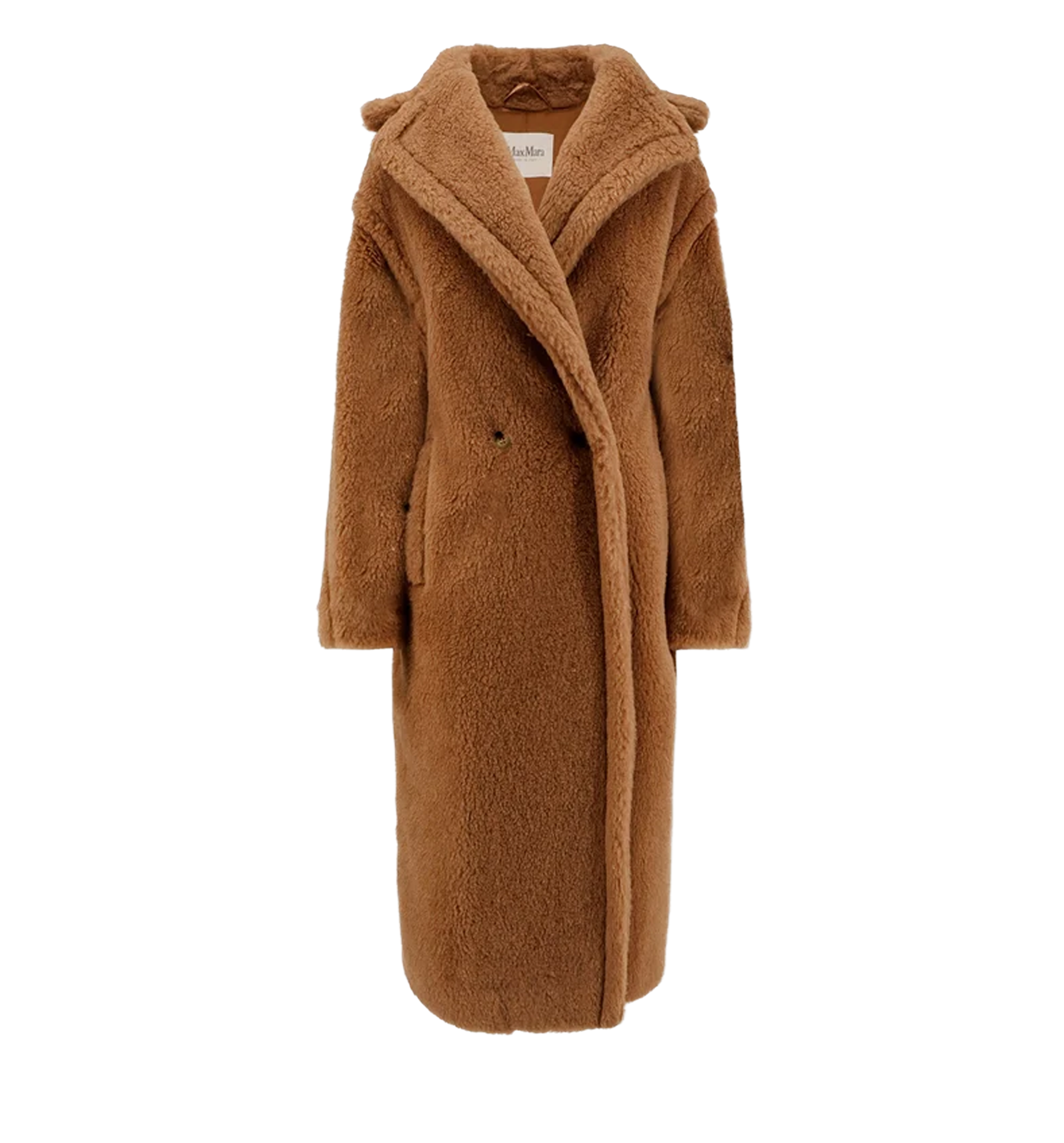 Teddy camel hair and silk coat