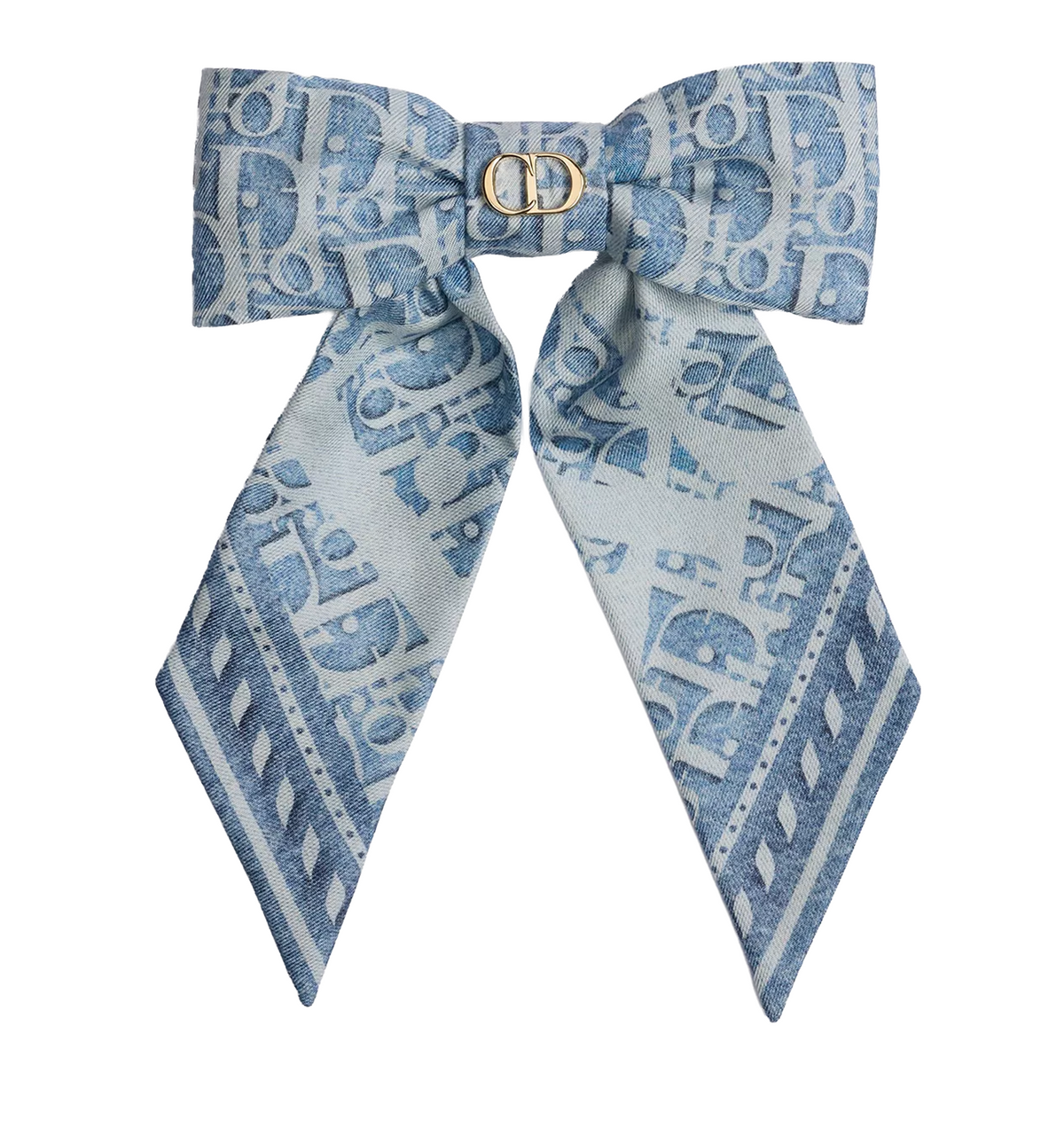 Infini Denim Large Dior Twist Bow